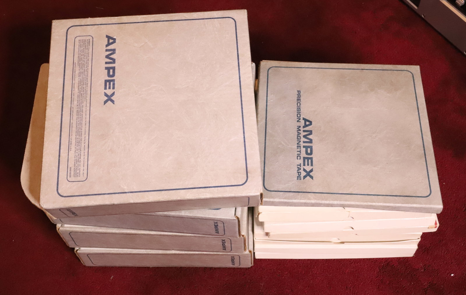 AMPEX AND REMINGTON ROAD REEL TO REELS: 5 AMPEX MADE FOR BOB ROBINSON AND 9 OTHER MADE FOR HIM PLEASE READ CAREFULLY. THIS IS AN ONLINE ONLY AUCTION. PICK-UP WILL TAKE PLACE AT THE LOCATION OF THE AUCTION AT 1570 HARBOURTON ROCKTOWN RD,