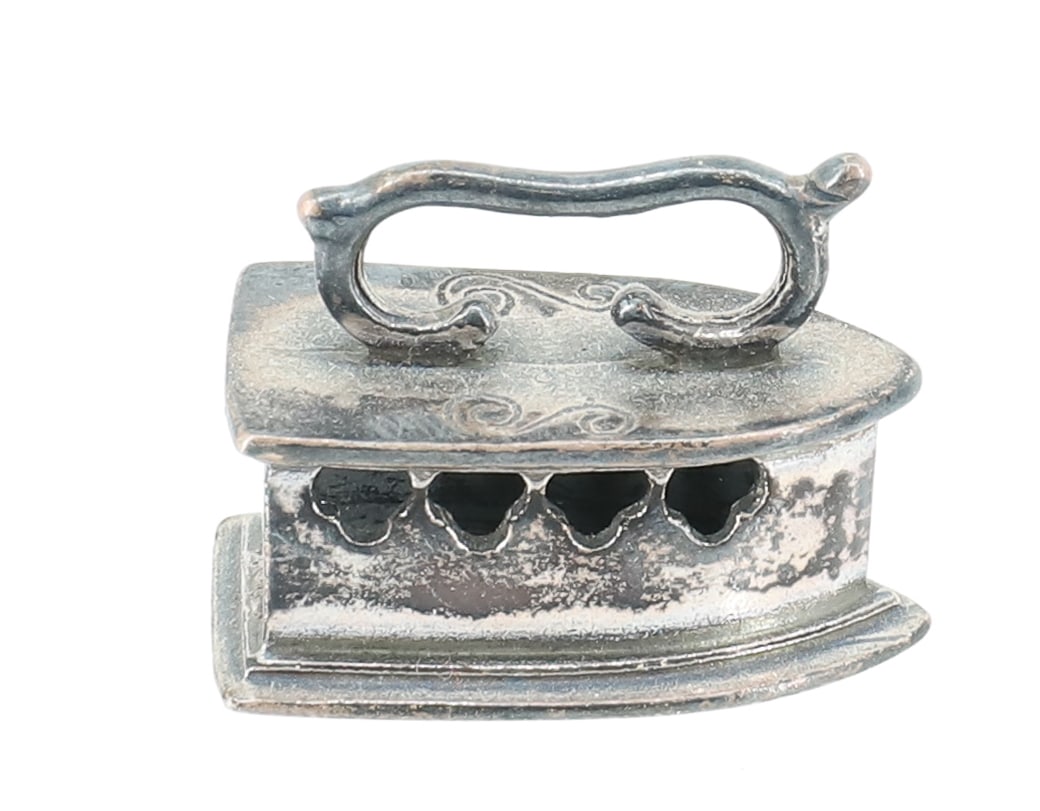 STERLING SILVER IRON CHARM (1 of 6)