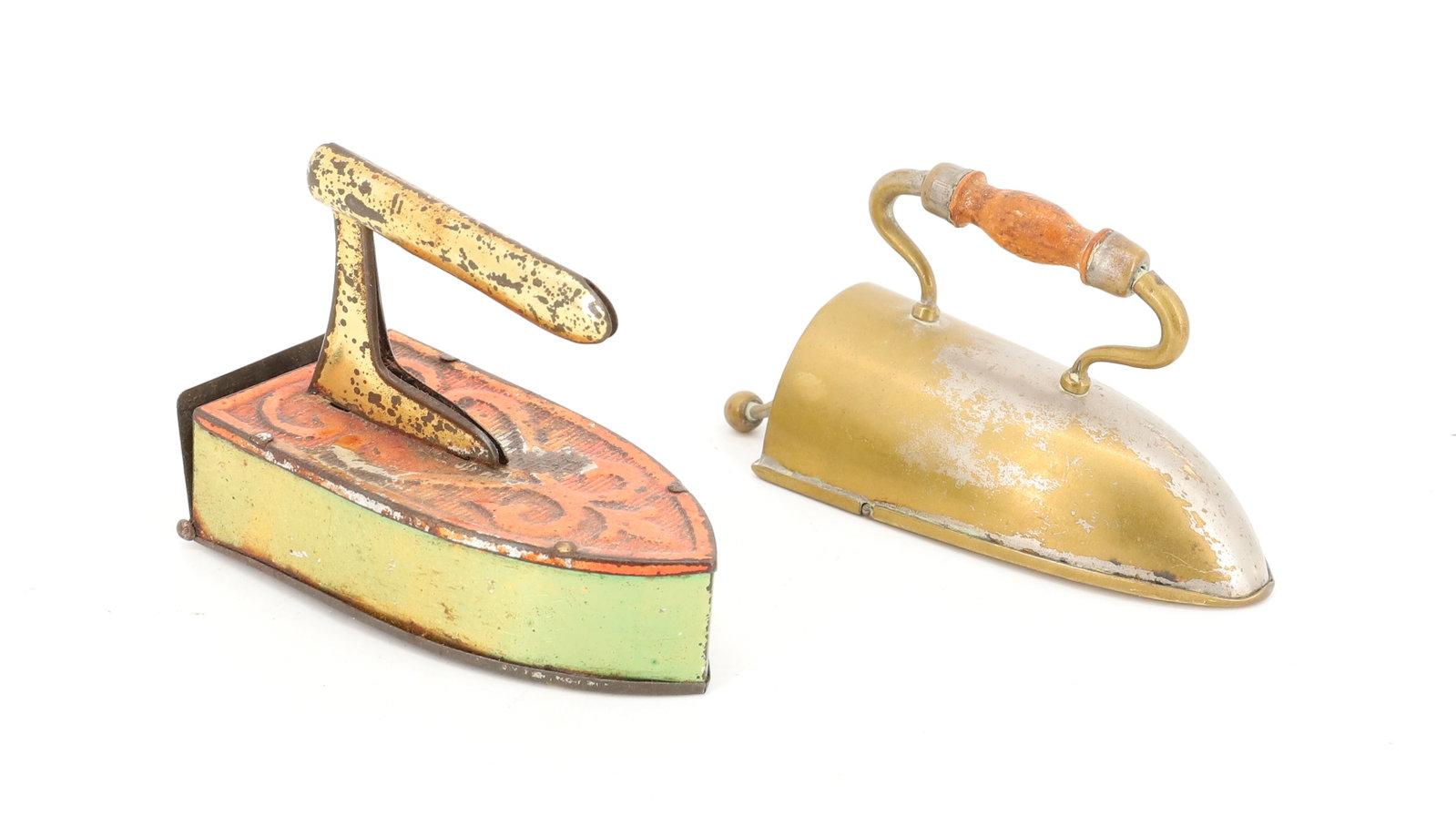 BRASS PRESSING IRON TAPE MEASURE AND MATCH SAFE (1 of 5)