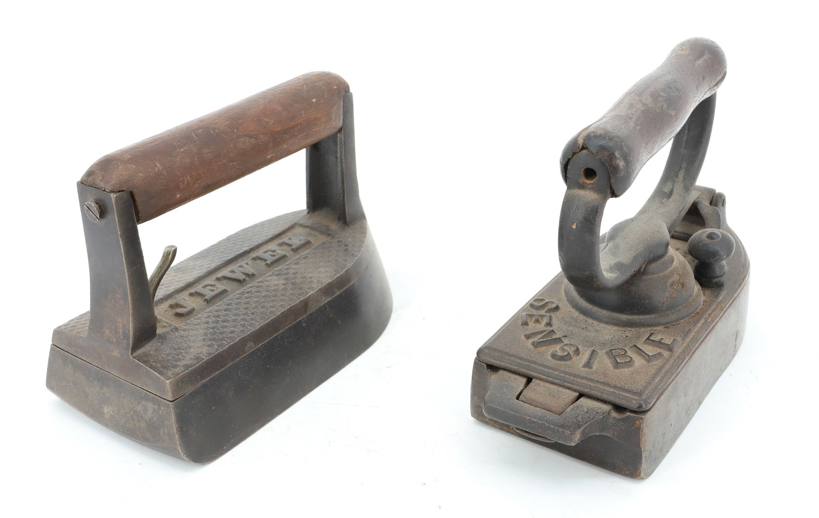 (2) ANTIQUE FLAT IRONS - 2