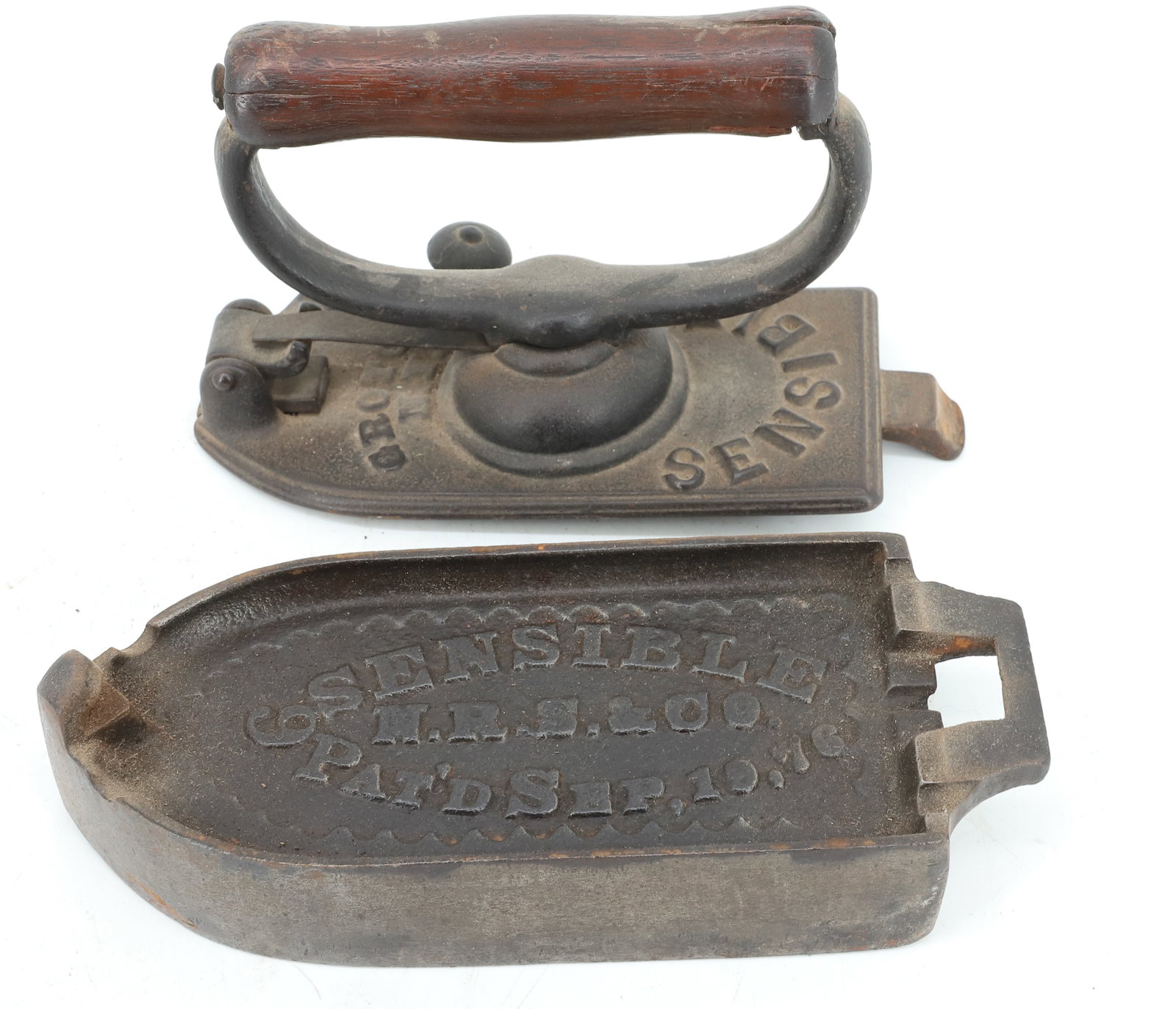 (2) ANTIQUE FLAT IRONS - 4