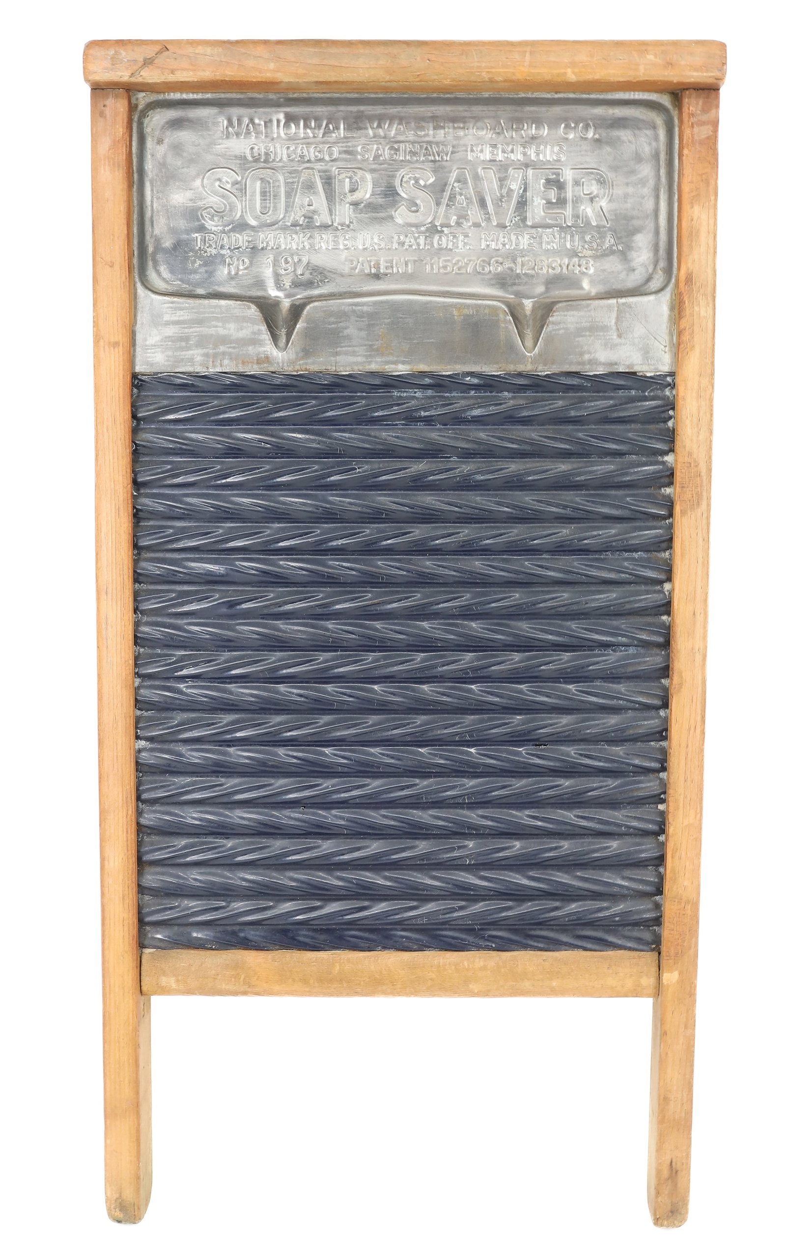 NATIONAL WASHBOARD COMPANY WASHBOARD: METAL WITH PORCELAIN INSERT, MARKED; "SOAP SAVER" - PORCELAIN ENAMEL - 24" X 12 1/4" PLEASE READ CAREFULLY - ITEMS MUST BE PAID FOR THROUGH LIVE AUCTIONEERS OR WITH CASH OR CHECK IN PERSON - Terms for
