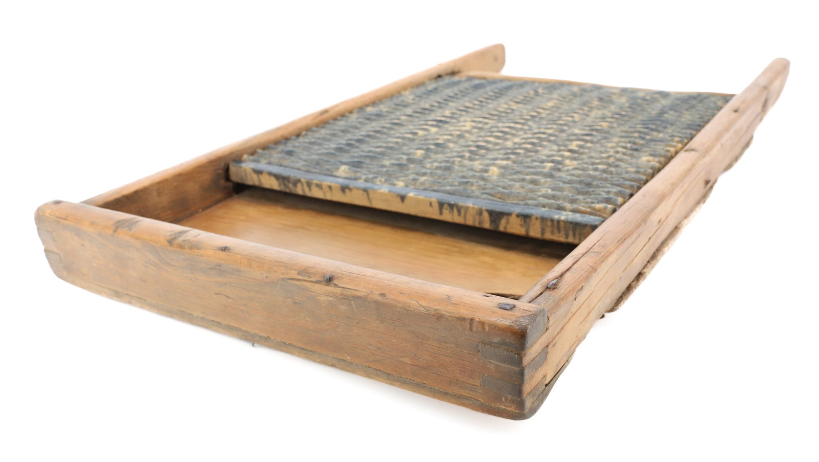 POTTERY AND WOOD WASHBOARD - 4