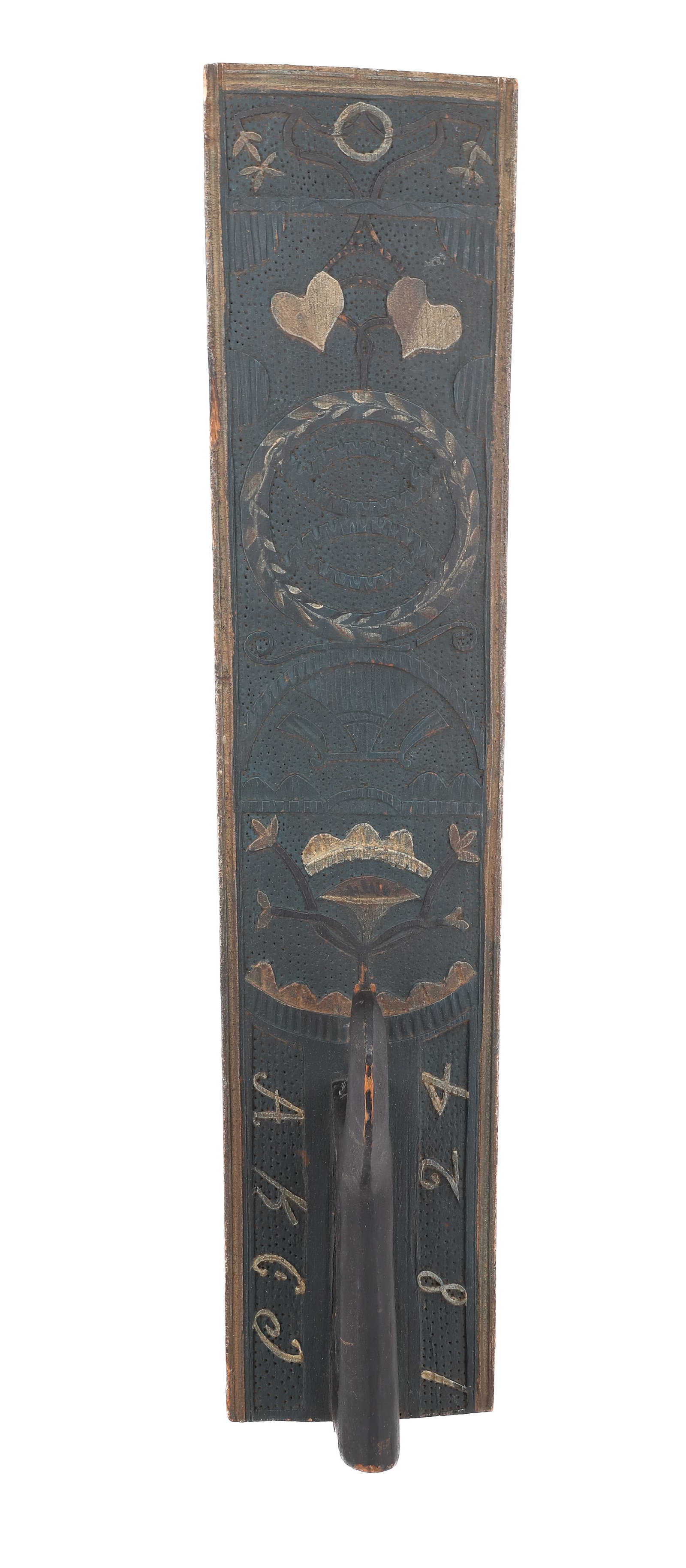 EARLY 19TH C. CARVED EUROPEAN MANGLE BOARD (1 of 7)