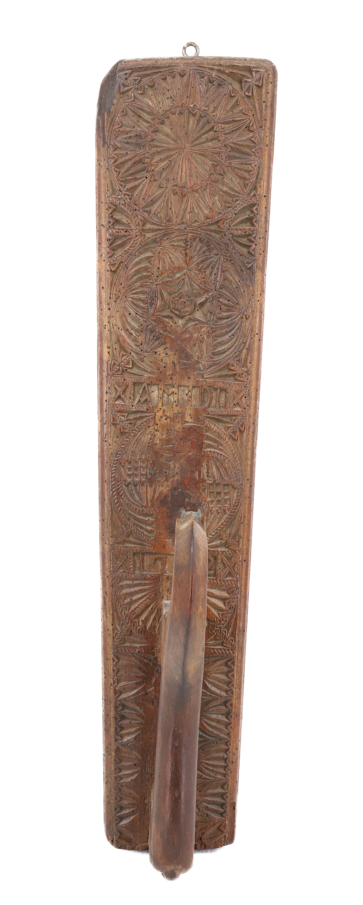 18TH C. CARVED EUROPEAN MANGLE BOARD (1 of 8)