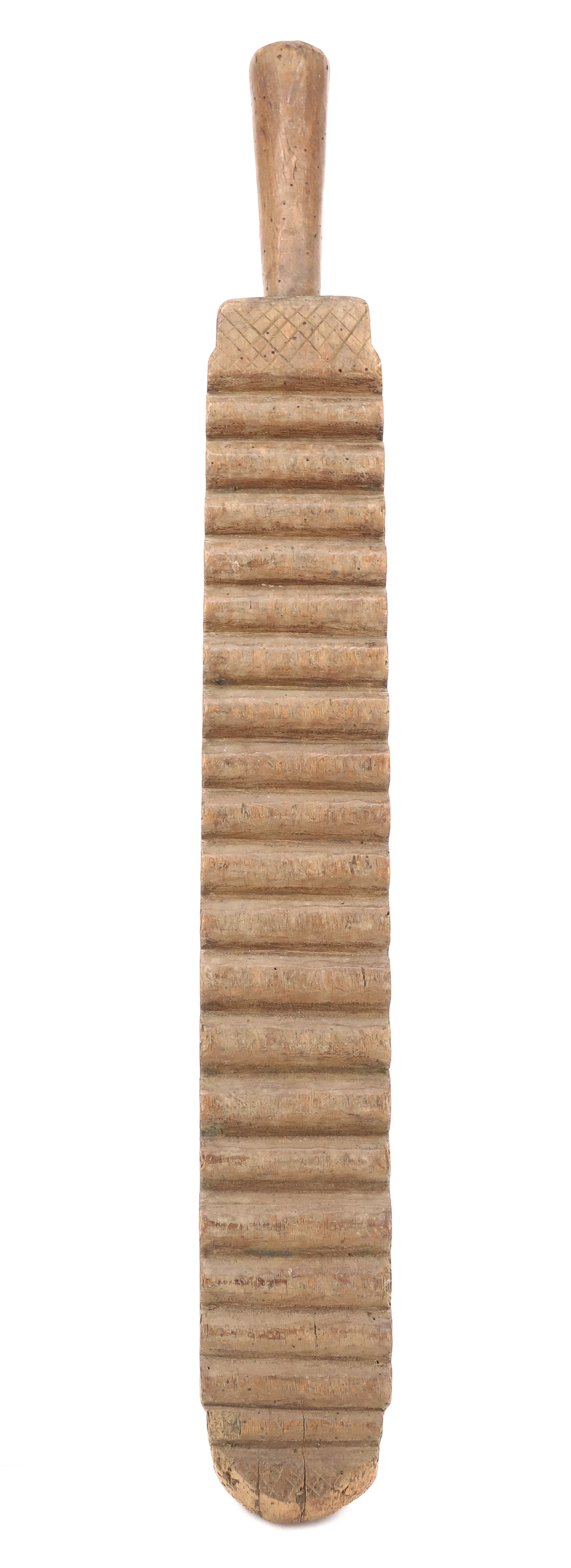 19TH C. CARVED EUROPEAN SCRUB BOARD: FLOWER, LEAF, VINE DESIGN CARVED ON BACK SURFACE. 28 1/2" L. PLEASE READ CAREFULLY - ITEMS MUST BE PAID FOR THROUGH LIVE AUCTIONEERS OR WITH CASH OR CHECK IN PERSON - Terms for Purchasing and Shipping