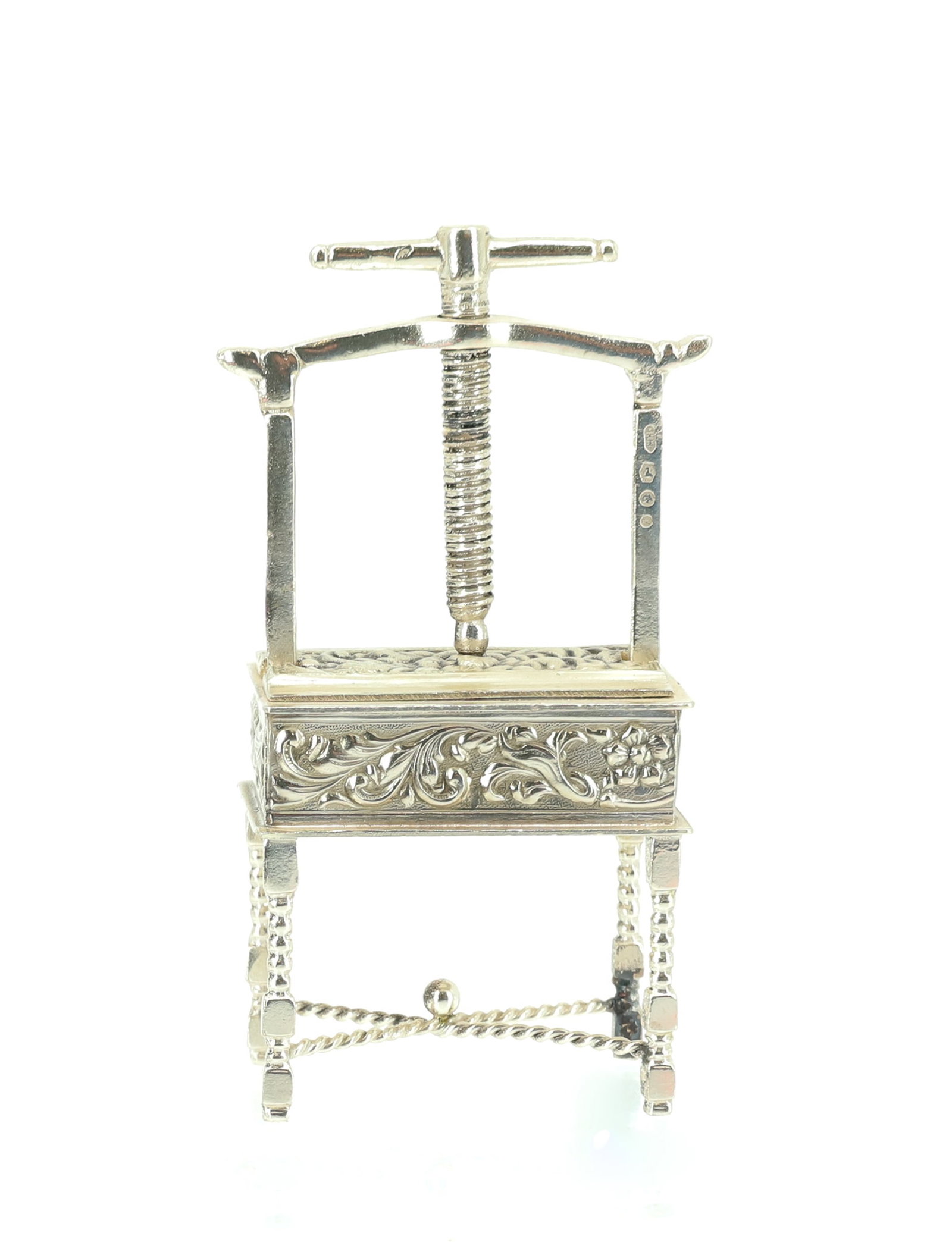 STERLING SILVER MINIATURE LINEN PRESS (1 of 6)