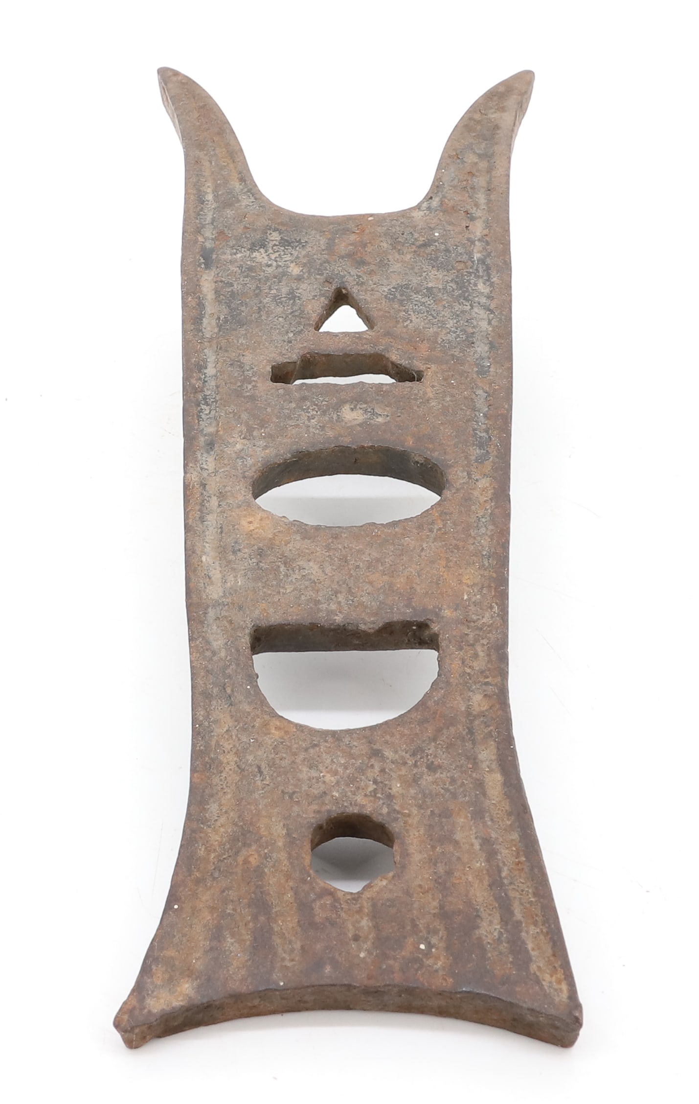 CAST IRON BOOT JACK: CUTOUT DECORATION WITH FISH TAIL, 12 1/2" L PLEASE READ CAREFULLY - ITEMS MUST BE PAID FOR THROUGH LIVE AUCTIONEERS OR WITH CASH OR CHECK IN PERSON - Terms for Purchasing and Shipping of Auction Items