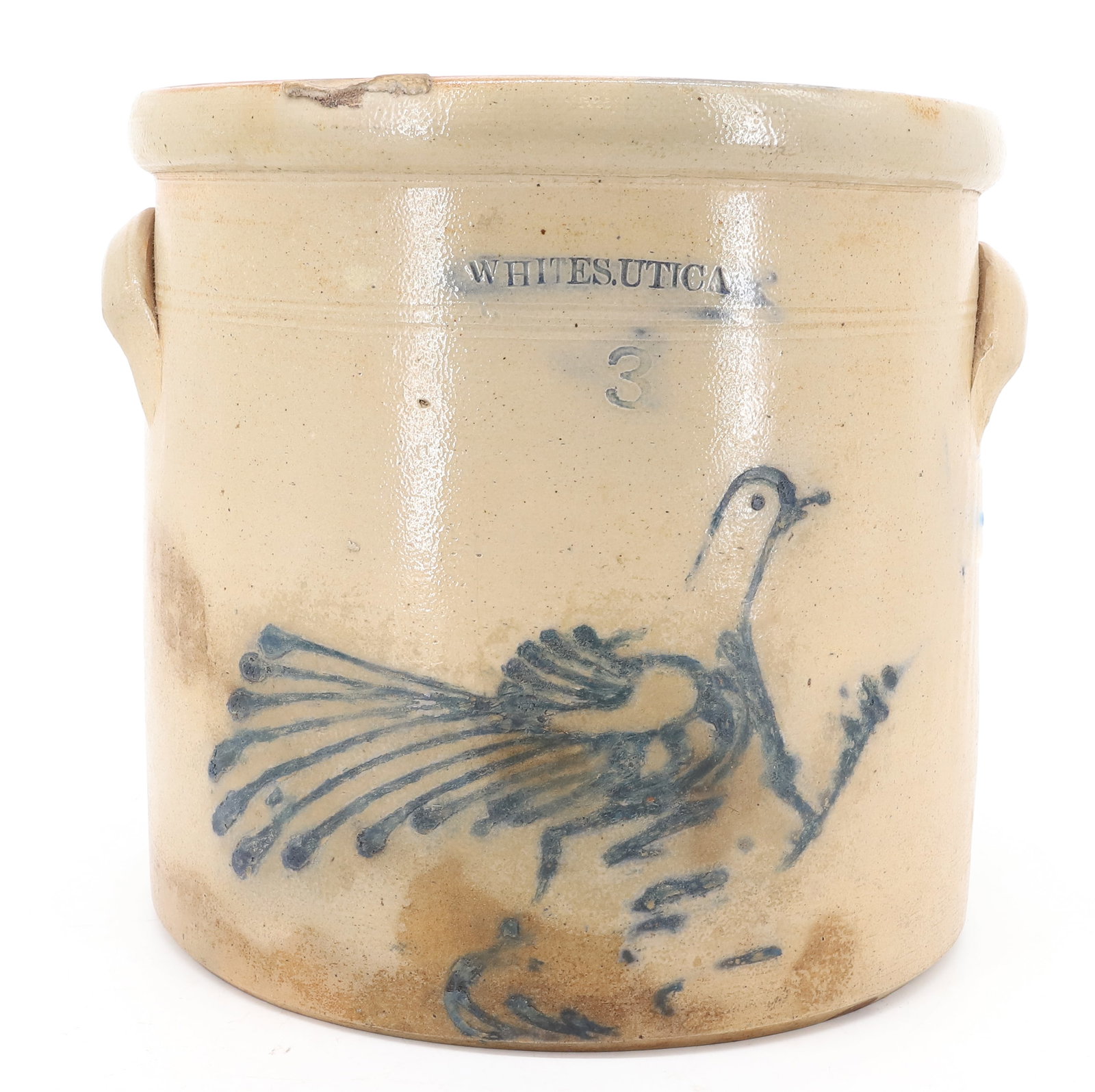 WHITES UTICA BLUE DECORATED CROCK (1 of 7)