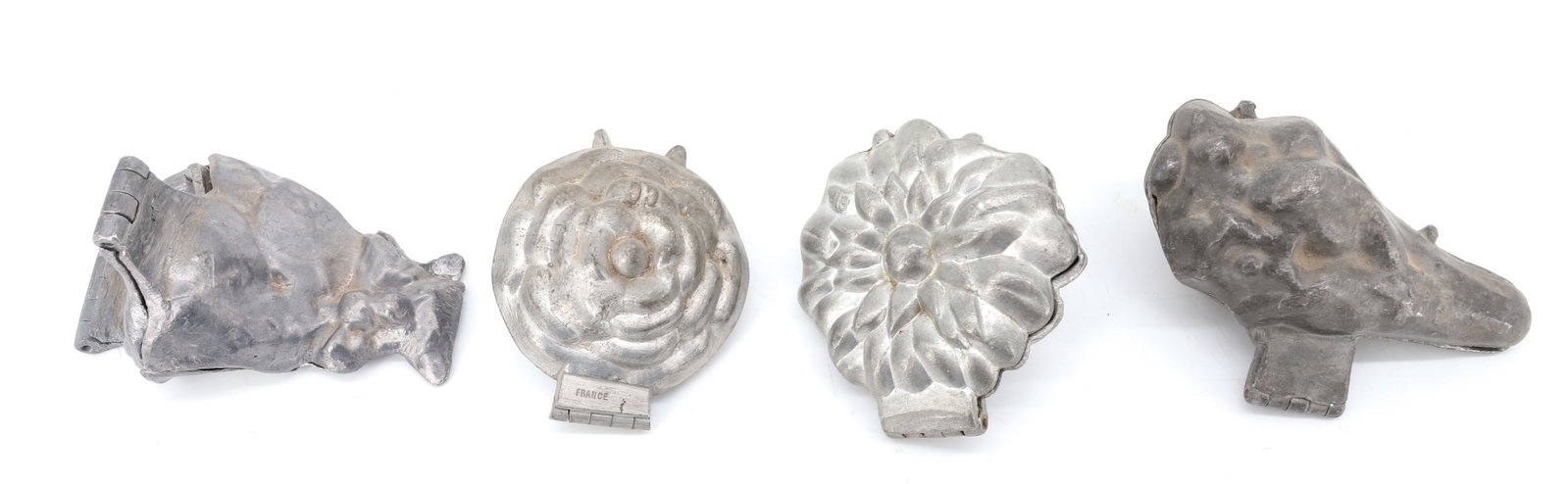LOT OF (4) FLORAL ICE CREAM MOLDS (1 of 4)