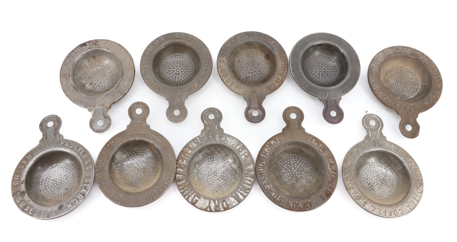 (10) ADVERTISING TEA STRAINERS (1 of 3)