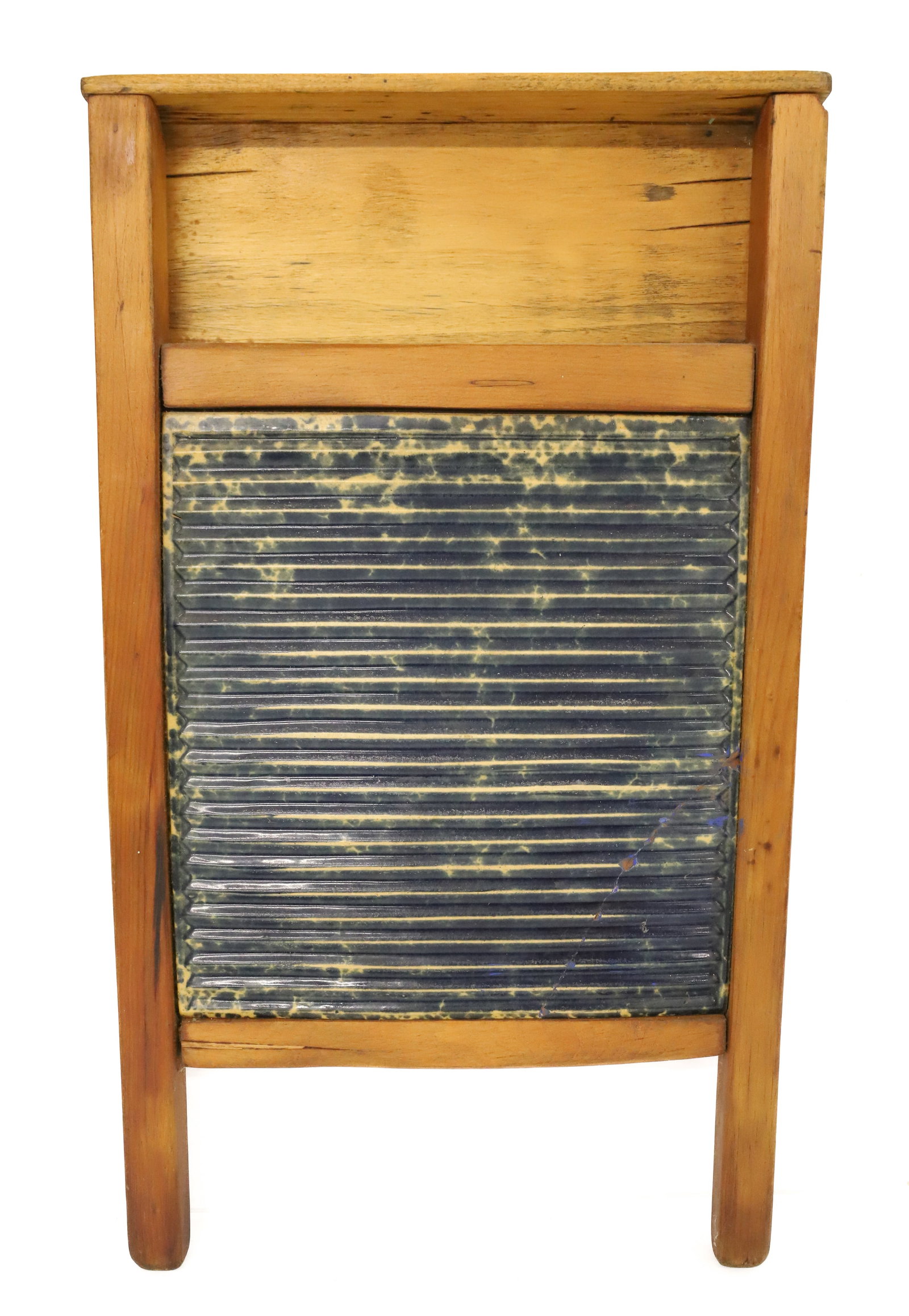 RARE SPONGEWARE POTTERY WASHBOARD (1 of 4)