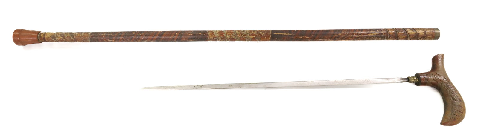 CARVED WOODEN CANE (1 of 4)