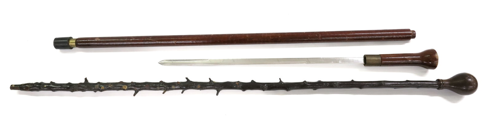 CANE SWORD AND FOLK ART WALKING STICK (1 of 4)