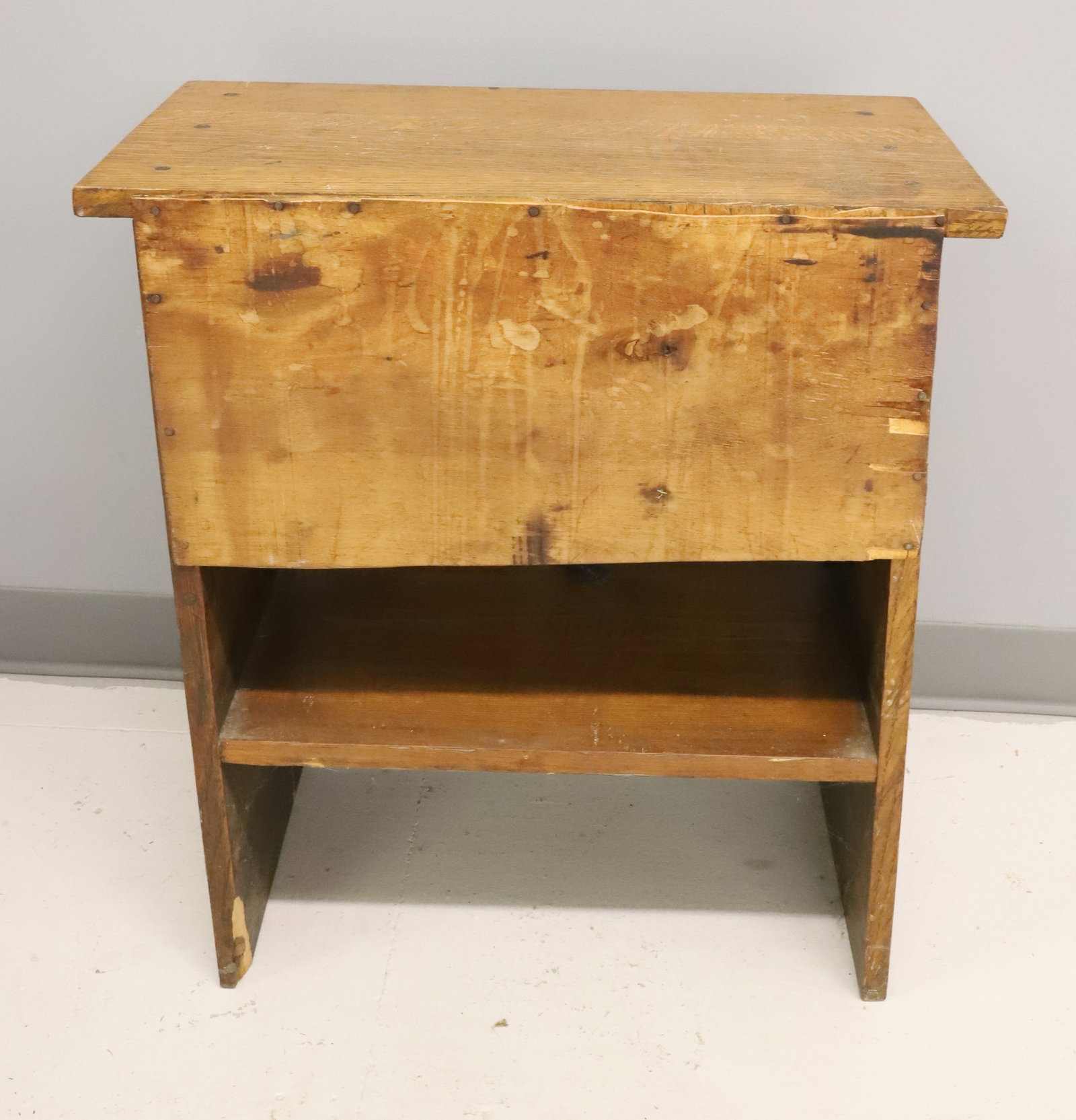 OAK ONE DRAWER STAND - 5