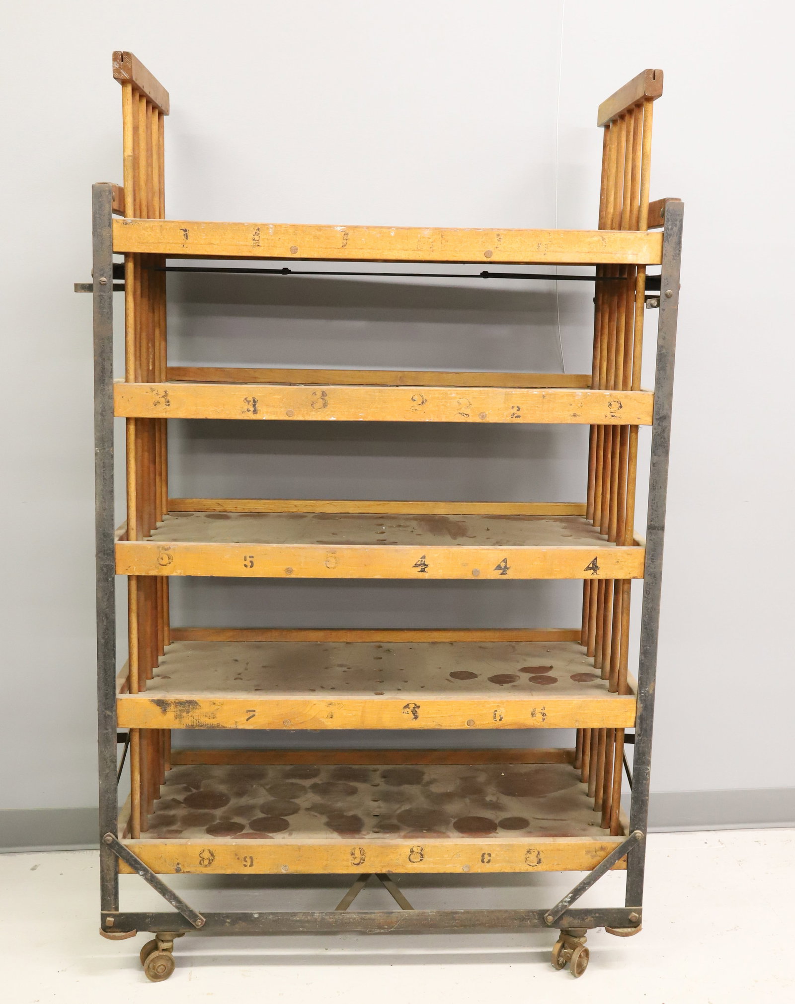 VINTAGE WOODEN STORAGE RACK (1 of 6)