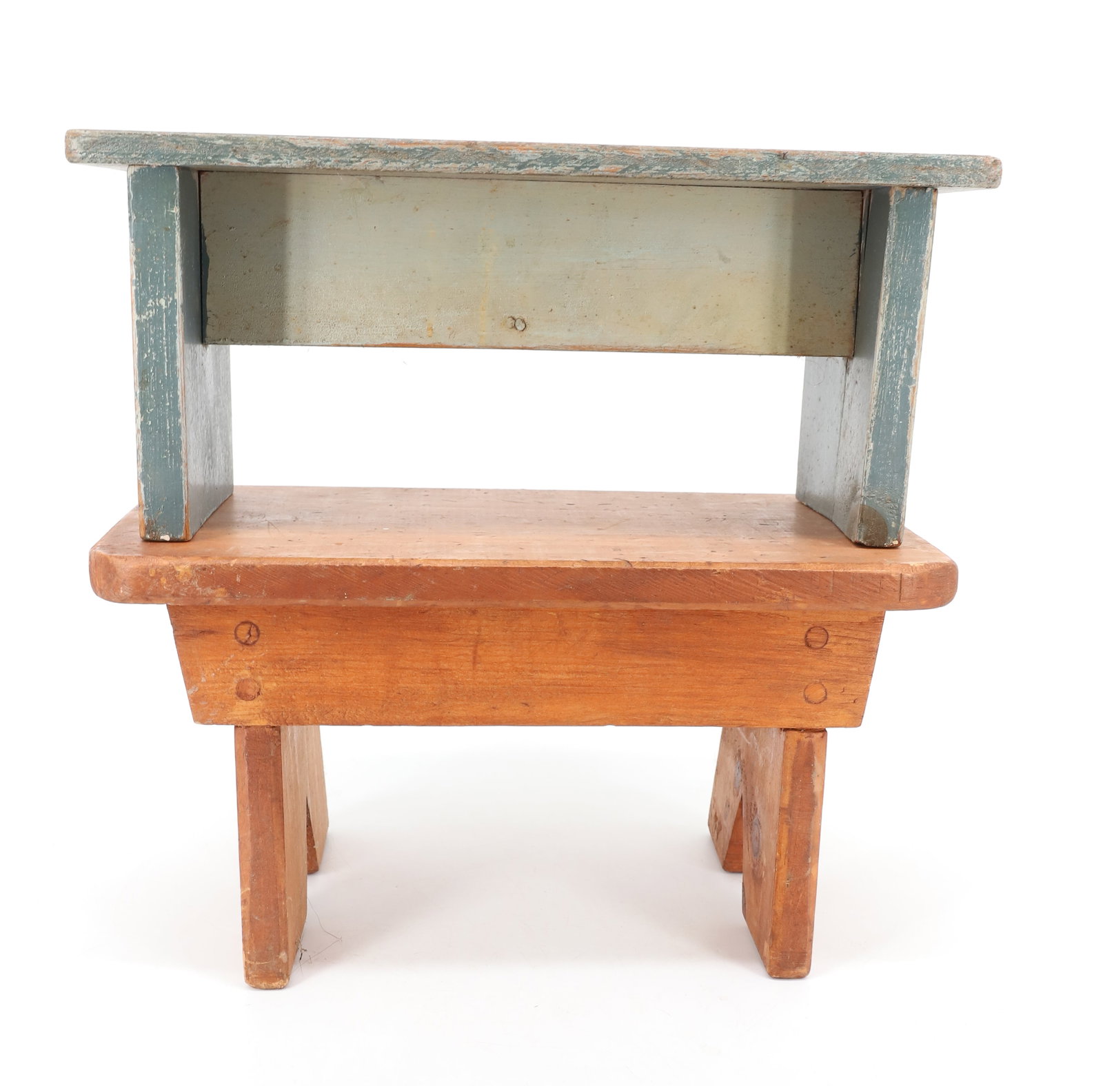 (2) WOODEN FOOT STOOLS (1 of 7)