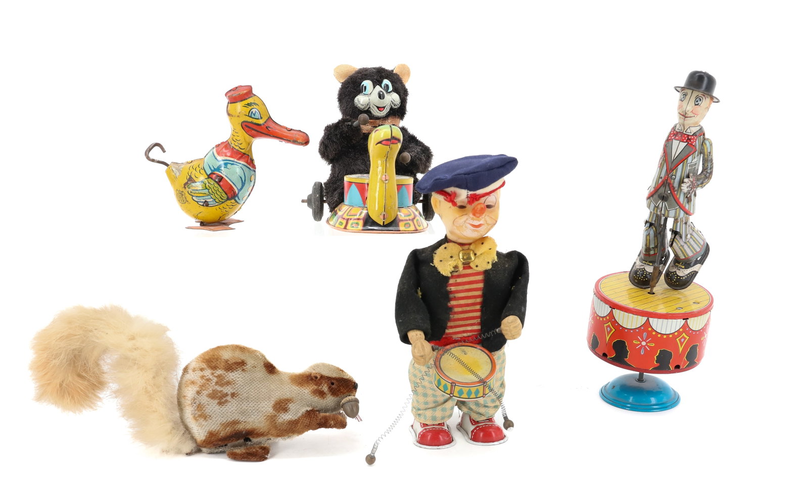 LOT OF (5) VINTAGE WINDUP TOYS (1 of 3)