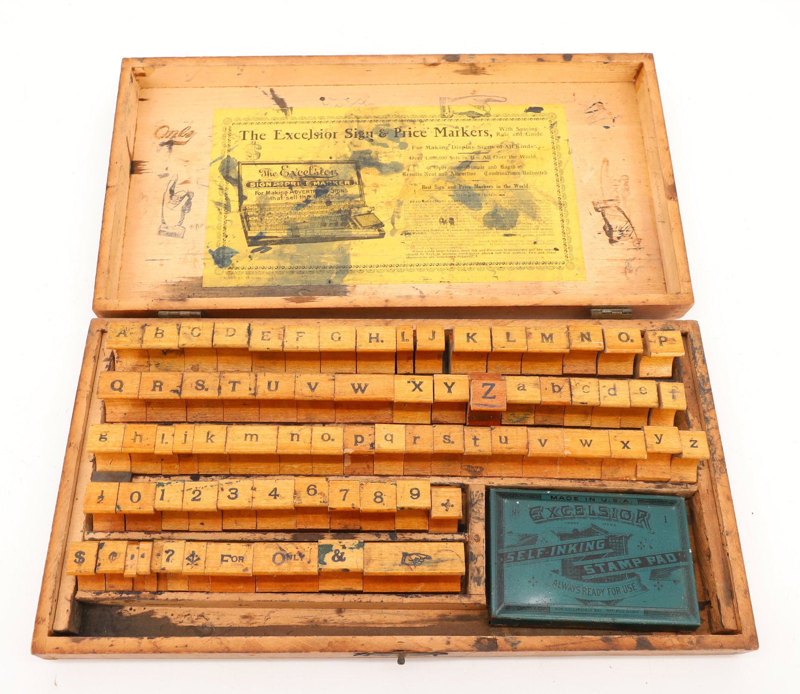 "EXCELSIOR SIGN & PRICE MARKERS" STAMP SET (1 of 4)