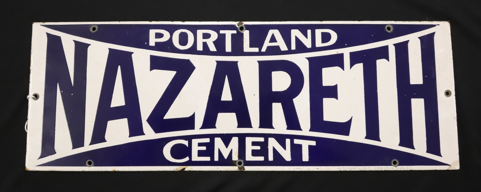 "NAZARETH PORTLAND CEMENT" PORCELAIN SIGN (1 of 4)