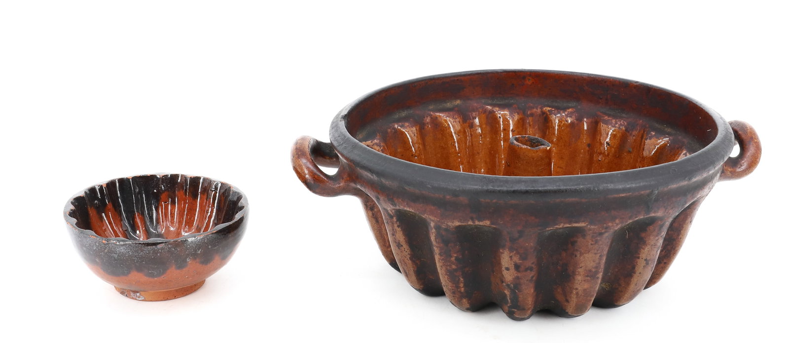 (2) POTTERY FOOD MOLDS (1 of 6)