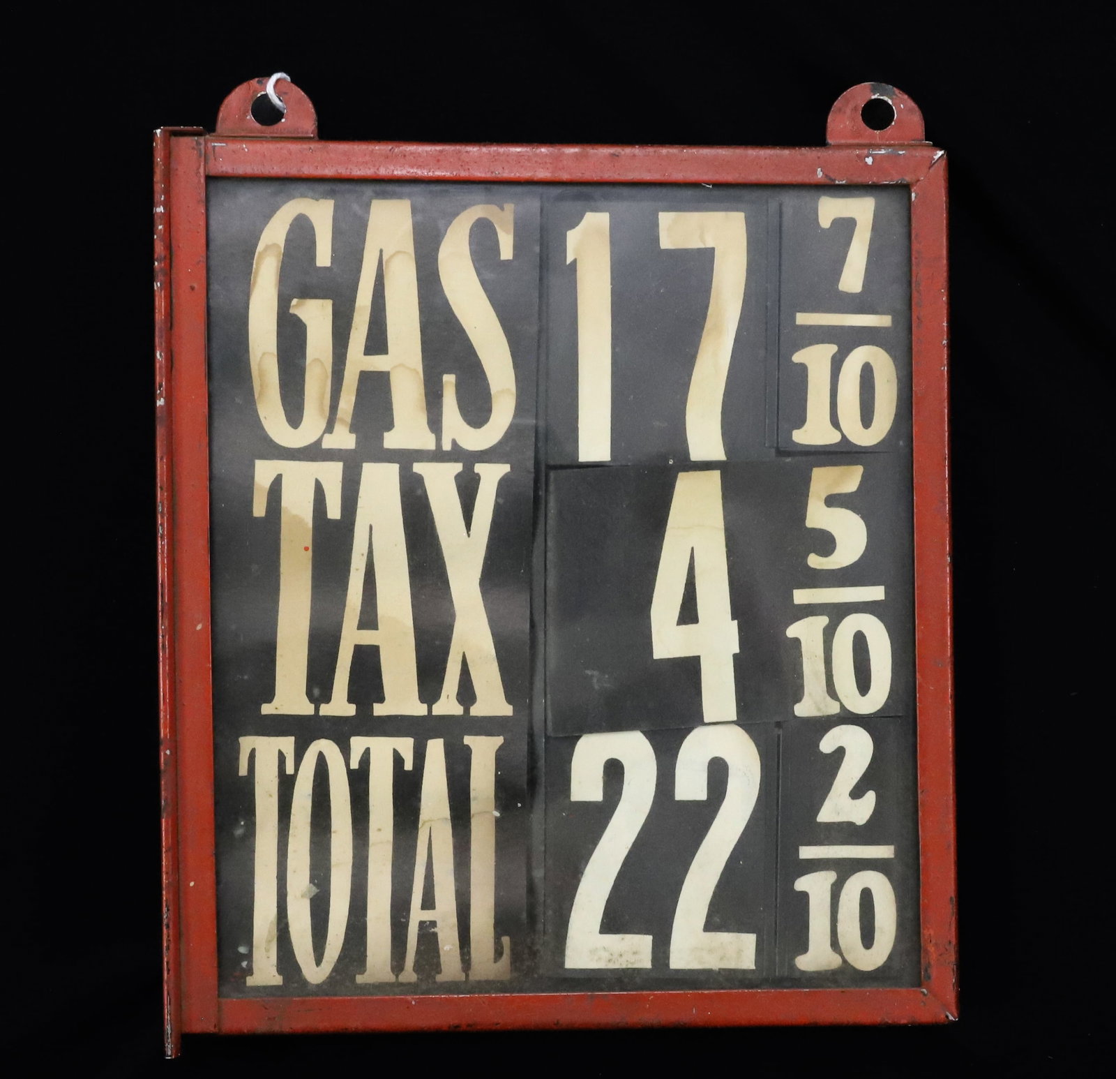 ANTIQUE GAS PRICE SIGN (1 of 3)