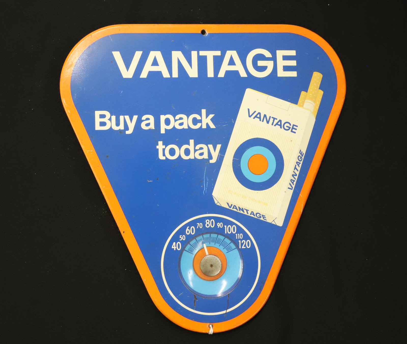 "VANTAGE" CIGARETTES ADVERTISING THERMOMETER (1 of 4)