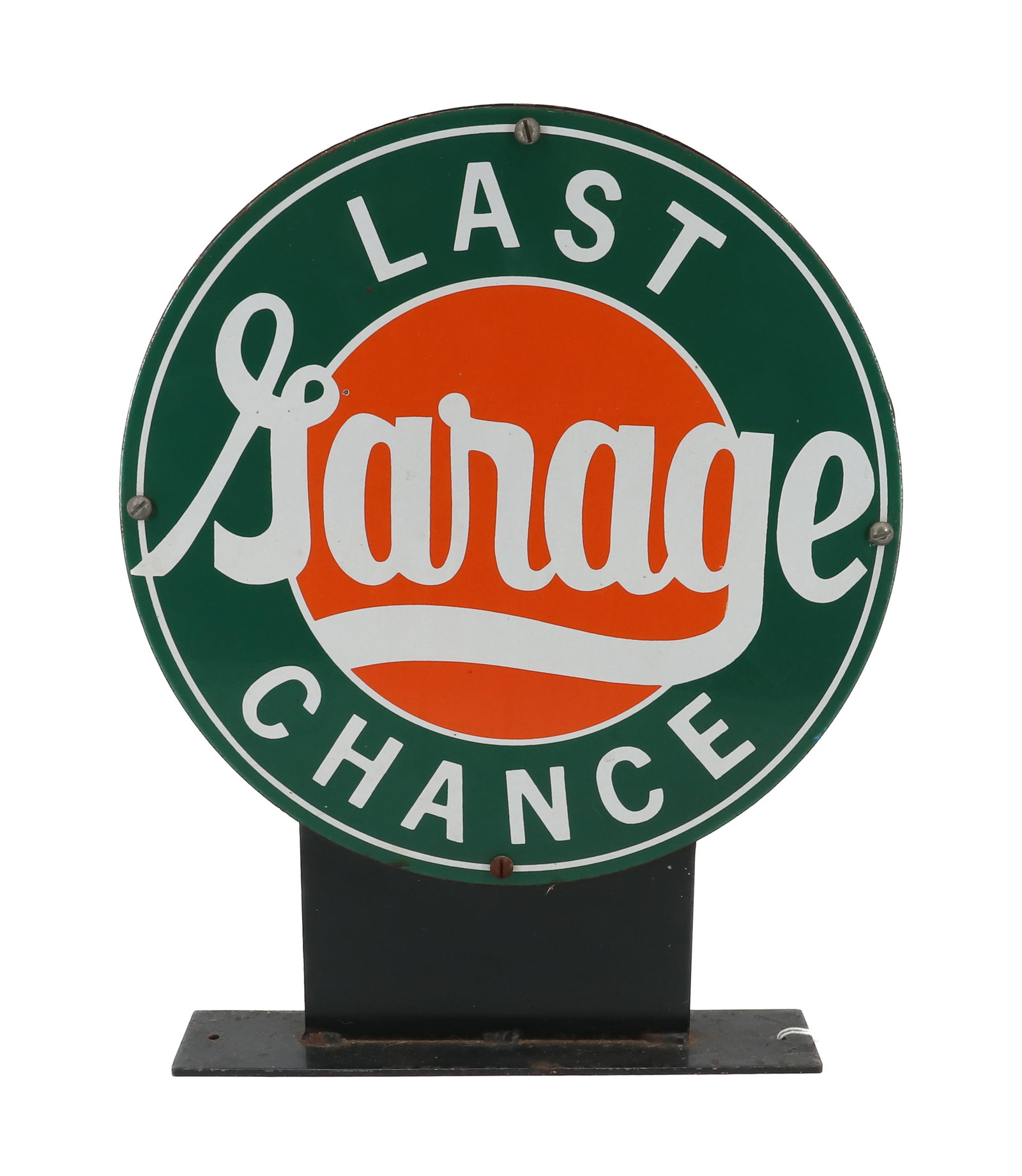 "LAST CHANCE GARAGE" FLANGE SIGN (1 of 2)