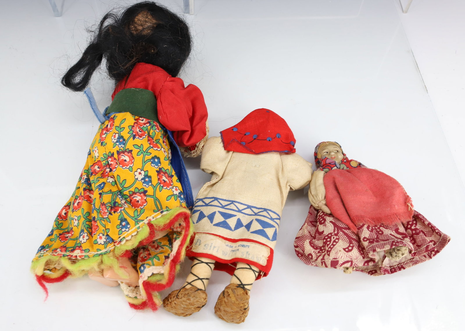 (4) COMPOSITION HEAD DOLLS - 2