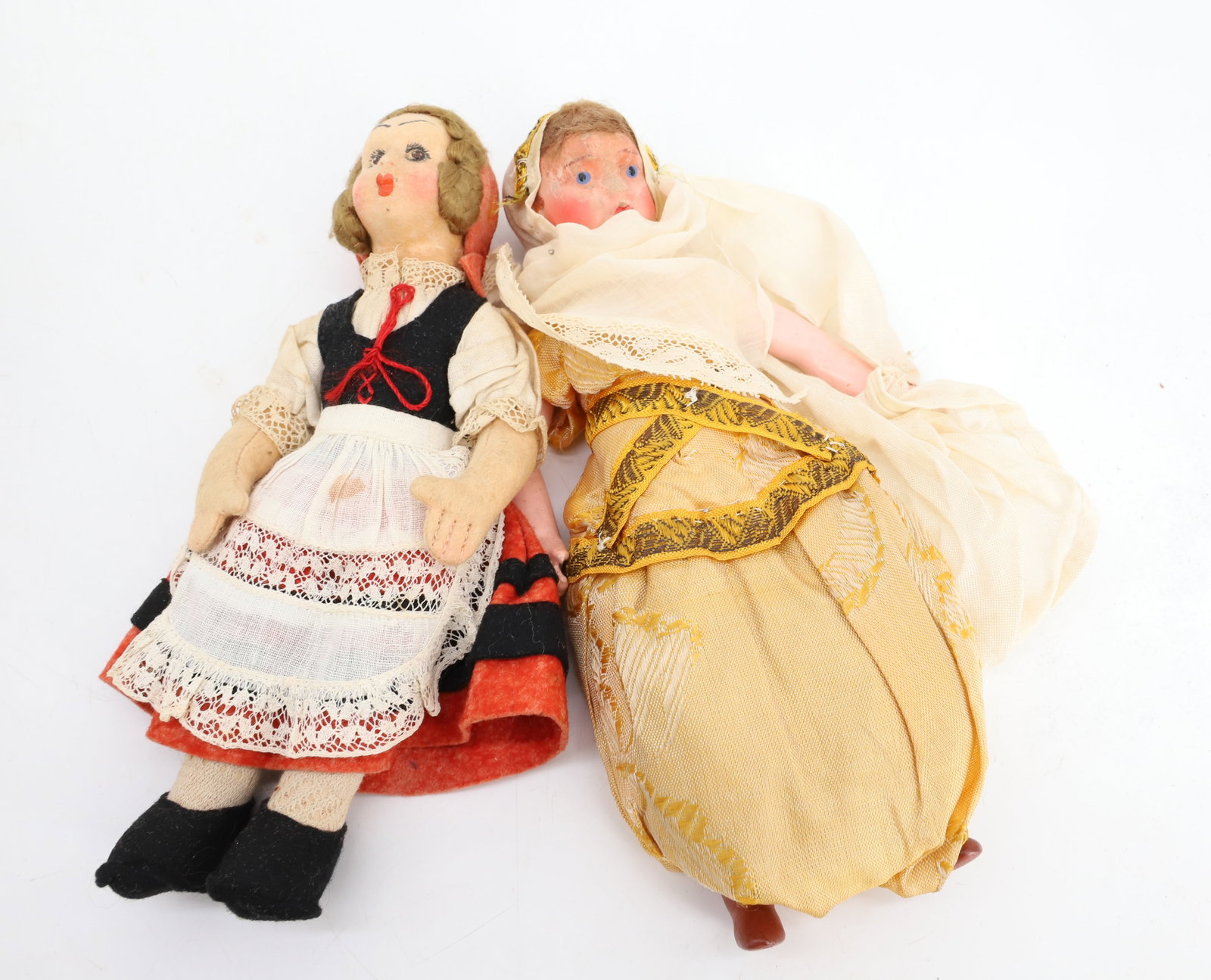(6) COMPOSITION HEAD DOLLS - 4