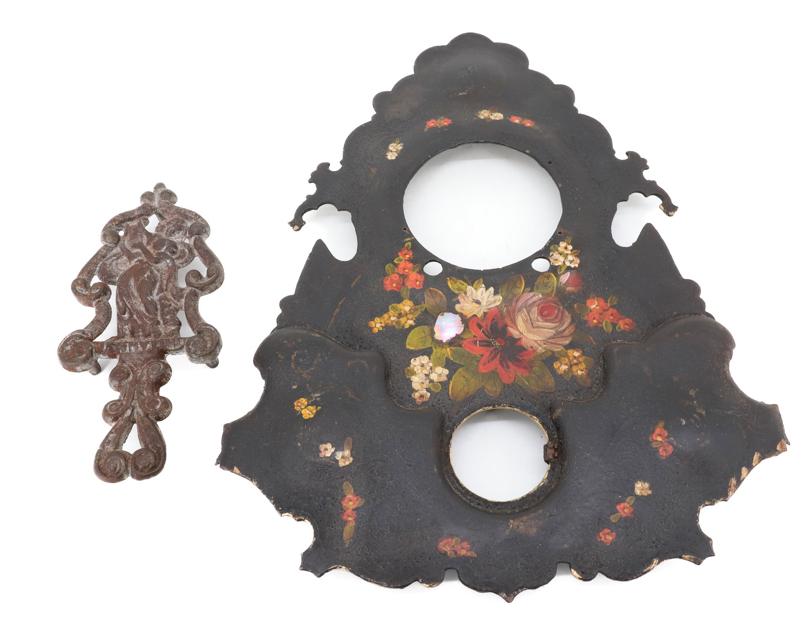 AMERICAN CAST IRON CLOCK FRONT AND TRIVET (1 of 3)