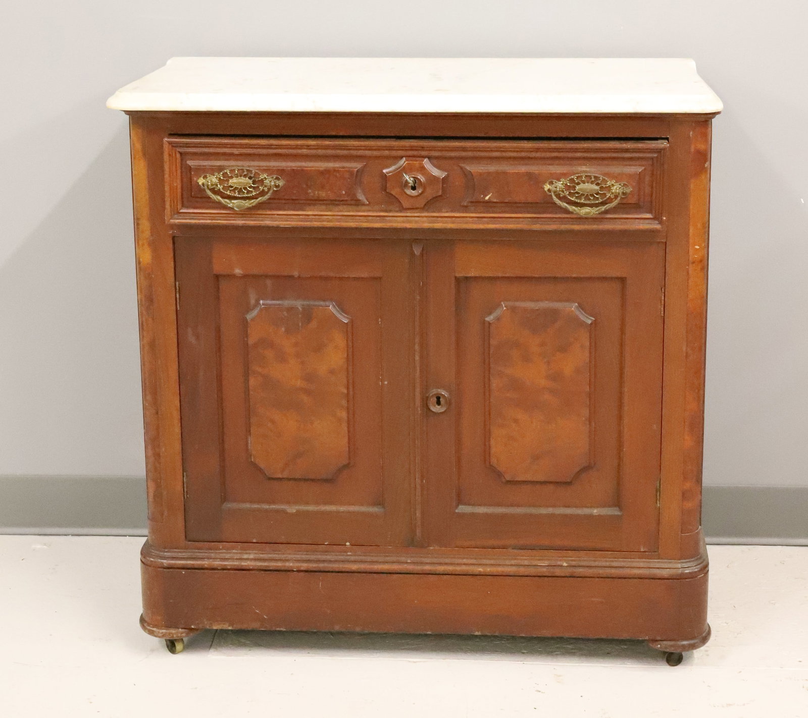 VICTORIAN MARBLE TOP SIDEBOARD (1 of 6)