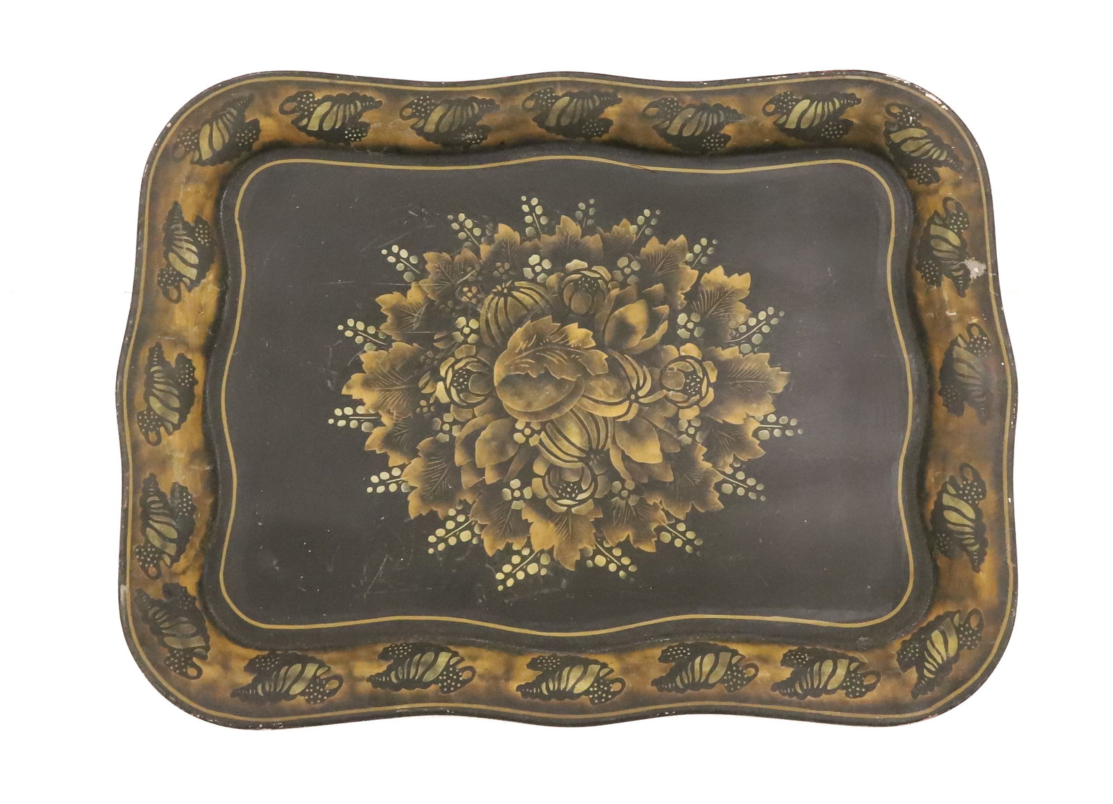 (2) TOLEWARE SERVING TRAYS - 3