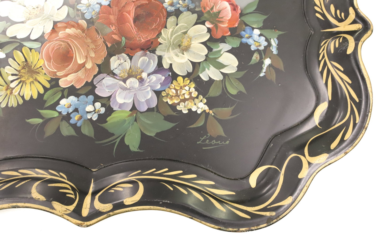 (2) TOLEWARE SERVING TRAYS - 4