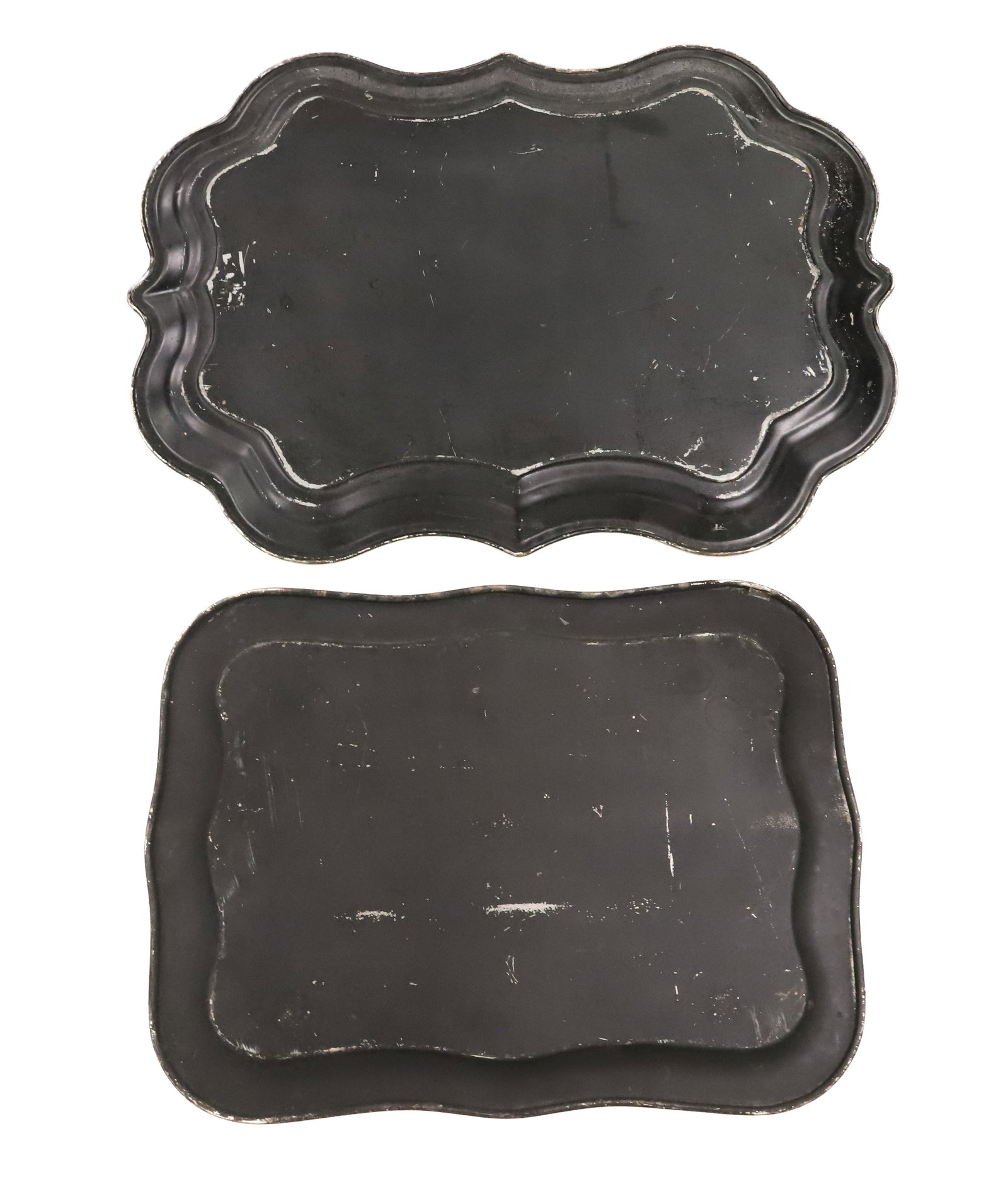 (2) TOLEWARE SERVING TRAYS - 5