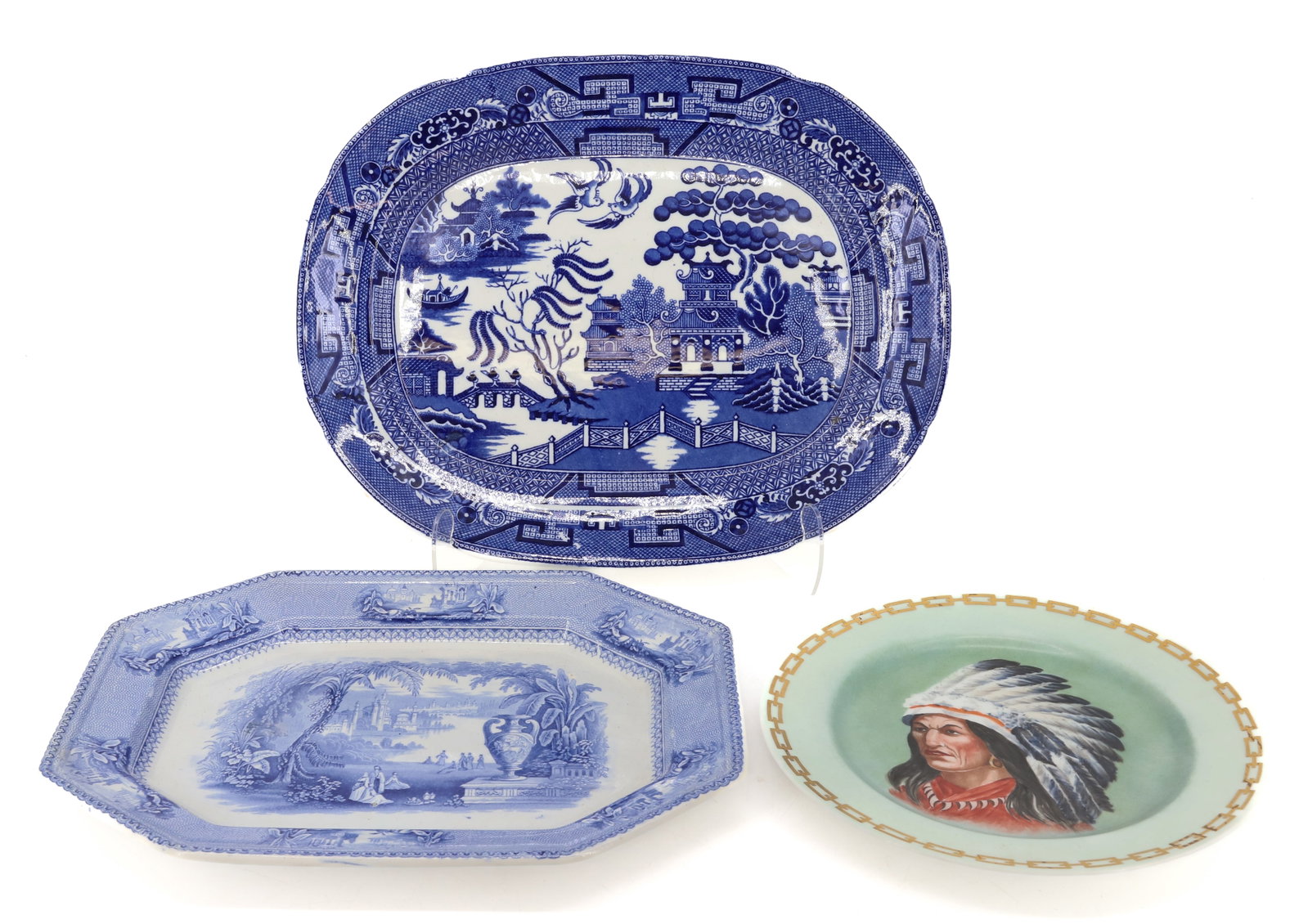 TRANSFERWARE PLATTERS AND LIMOGES PLATE (1 of 7)