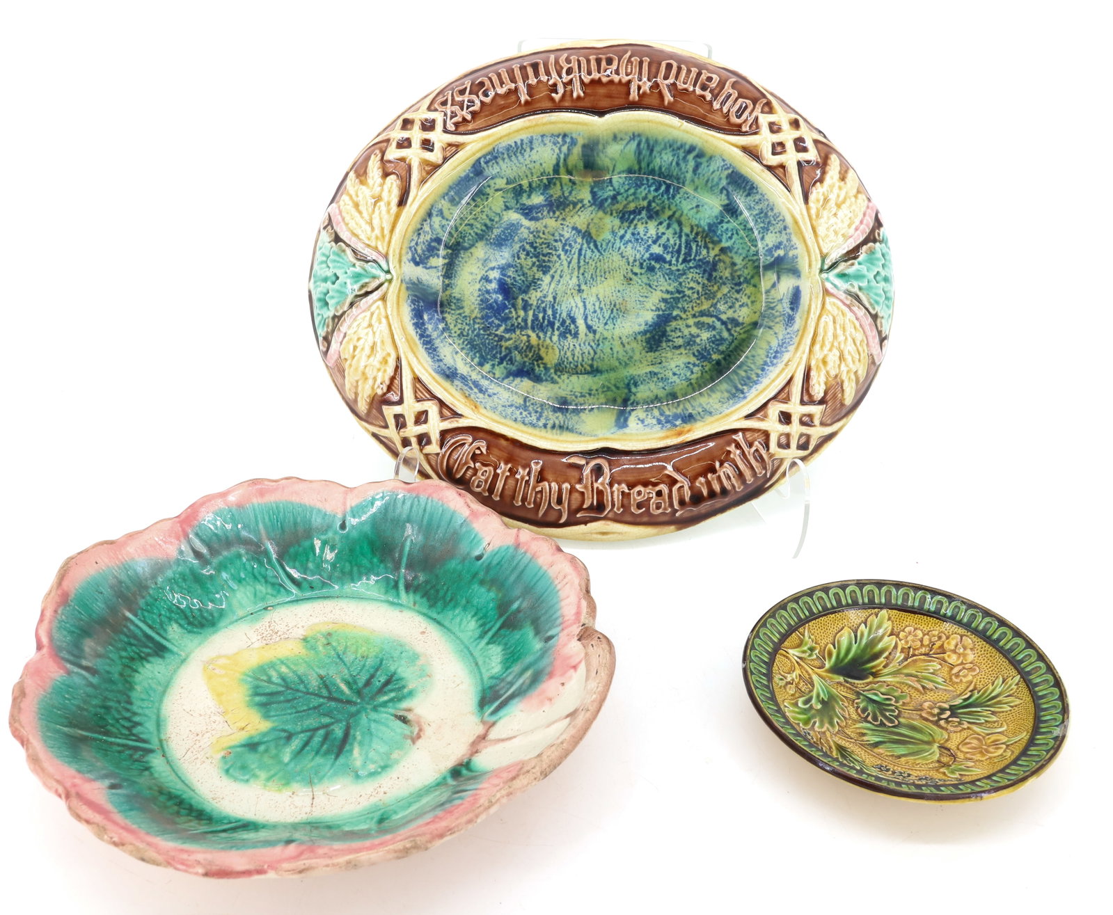 LOT OF MAJOLICA POTTERY (1 of 8)