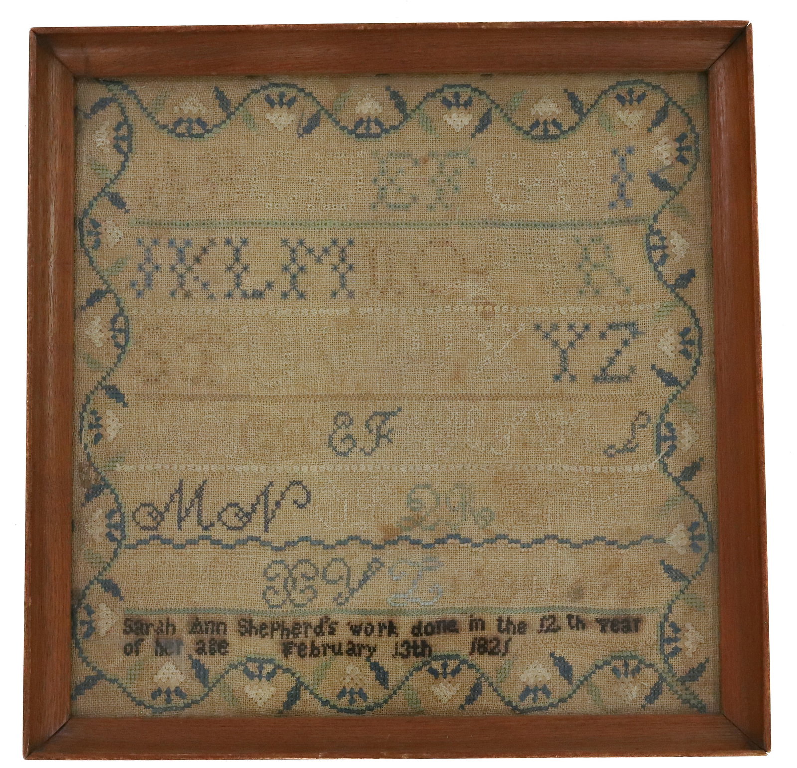 19TH C. SCHOOL GIRL SAMPLER (1 of 5)