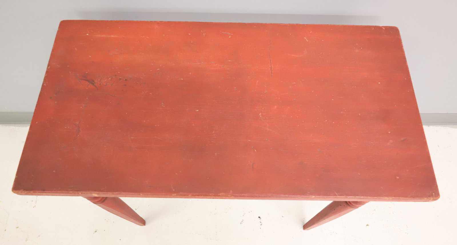 RED PAINTED SIDE TABLE - 2