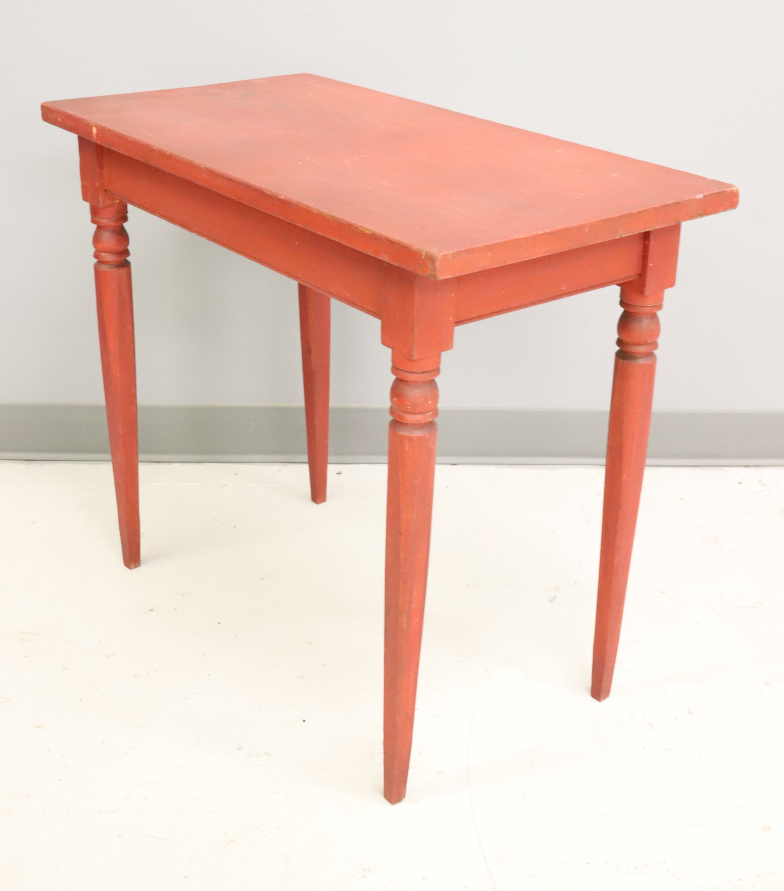 RED PAINTED SIDE TABLE - 4