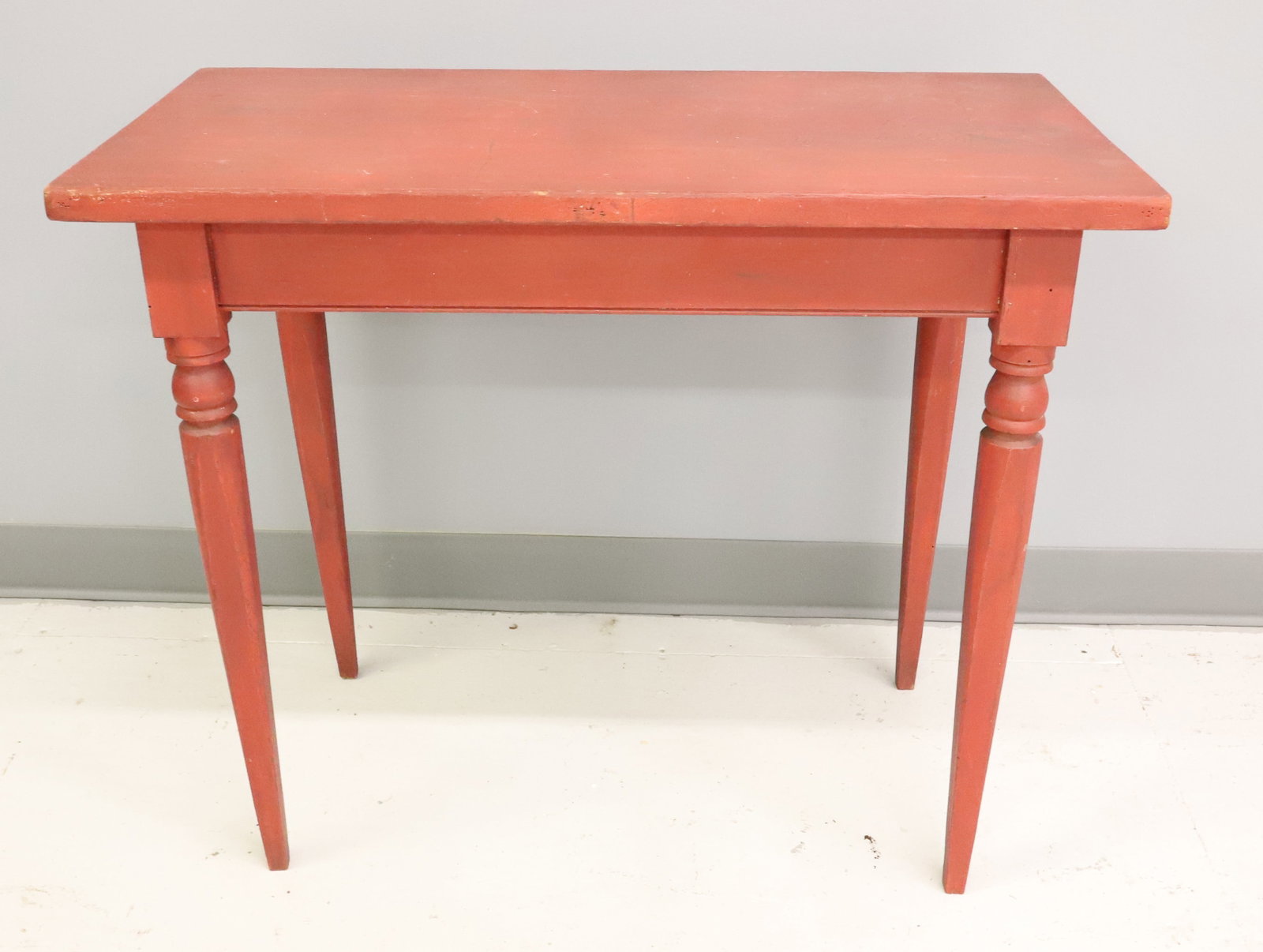 RED PAINTED SIDE TABLE - 5