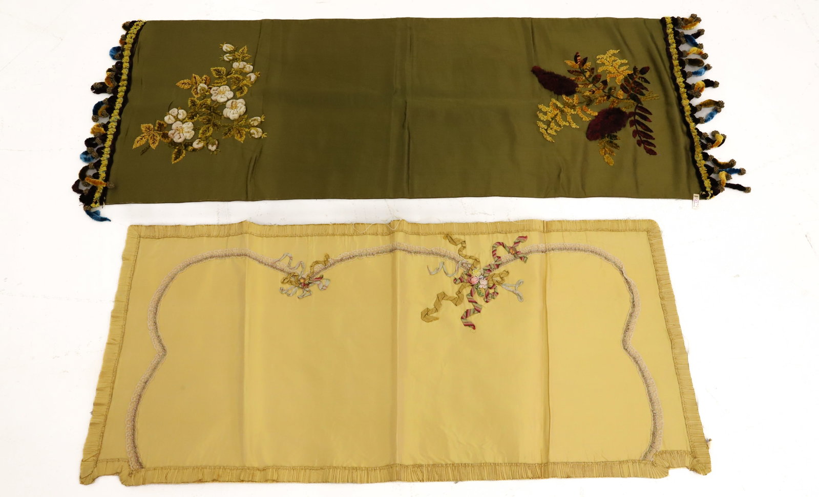 (2) ANTIQUE FRENCH EMBROIDERED SILK PANELS (1 of 5)