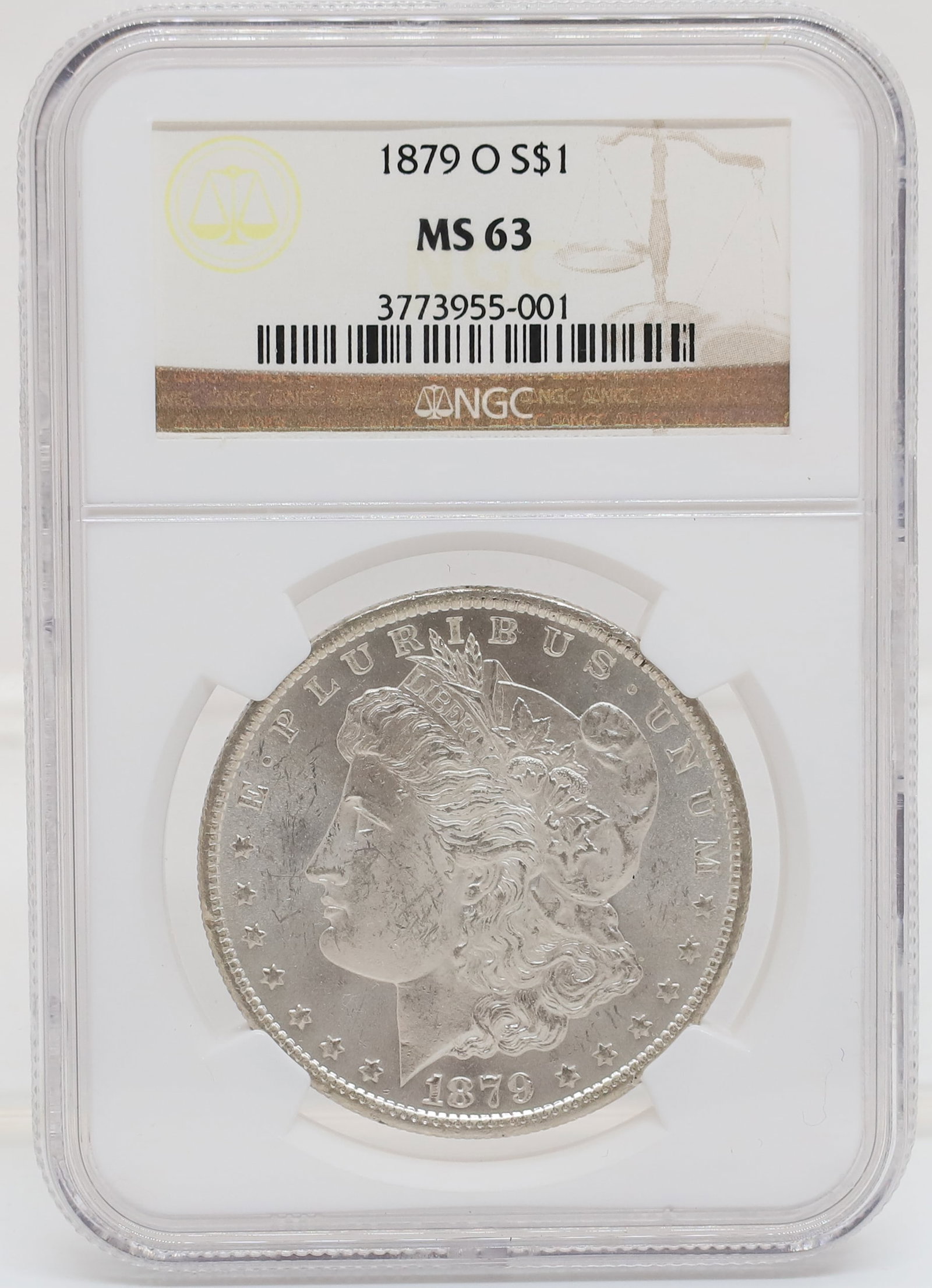 1879 O MORGAN DOLLAR: NGC MS 63 PLEASE READ CAREFULLY - PREVIEW FOR THIS AUCTION WILL BE THE DAY OF THE SALE FROM 9:00 AM TILL 1:00 PM AT THE START OF THE AUCTION - SINCE THIS IS A COIN SALE PLEASE NOTE. ITEMS MUST BE PAID