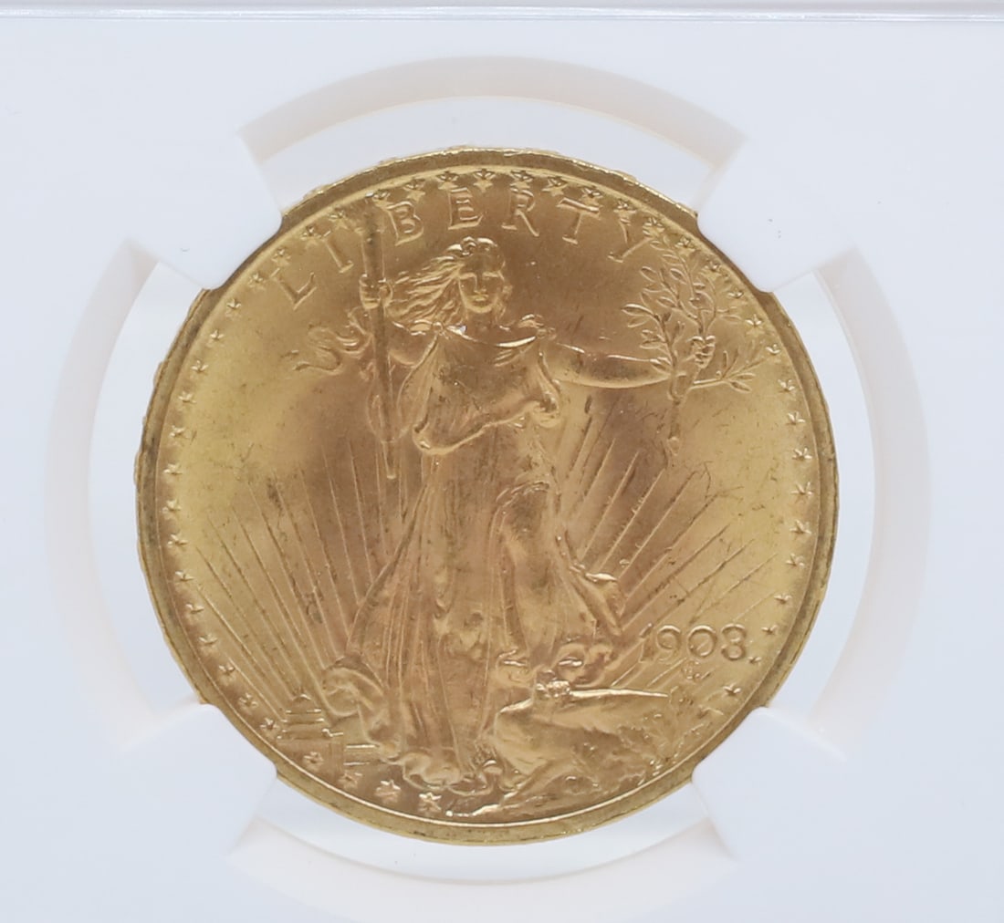 1908 U.S. $20.00 GOLD - 3