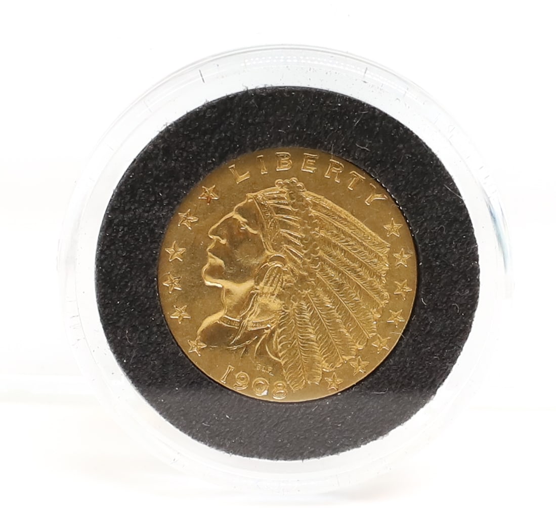 1908 U.S. INDIAN HEAD $2.50 GOLD (1 of 2)