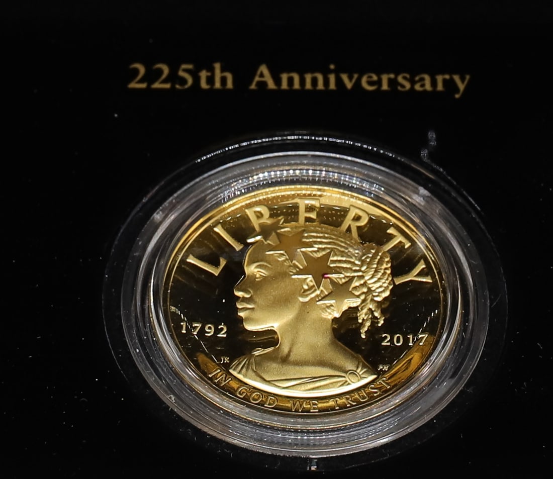 U.S. AMERICAN LIBERTY 225TH ANNIVERSARY GOLD COIN: $100.00, 1 OUNCE COIN PLEASE READ CAREFULLY - PREVIEW FOR THIS AUCTION WILL BE THE DAY OF THE SALE FROM 9:00 AM TILL 1:00 PM AT THE START OF THE AUCTION - SINCE THIS IS A COIN SALE PLEASE NOTE. ITEMS