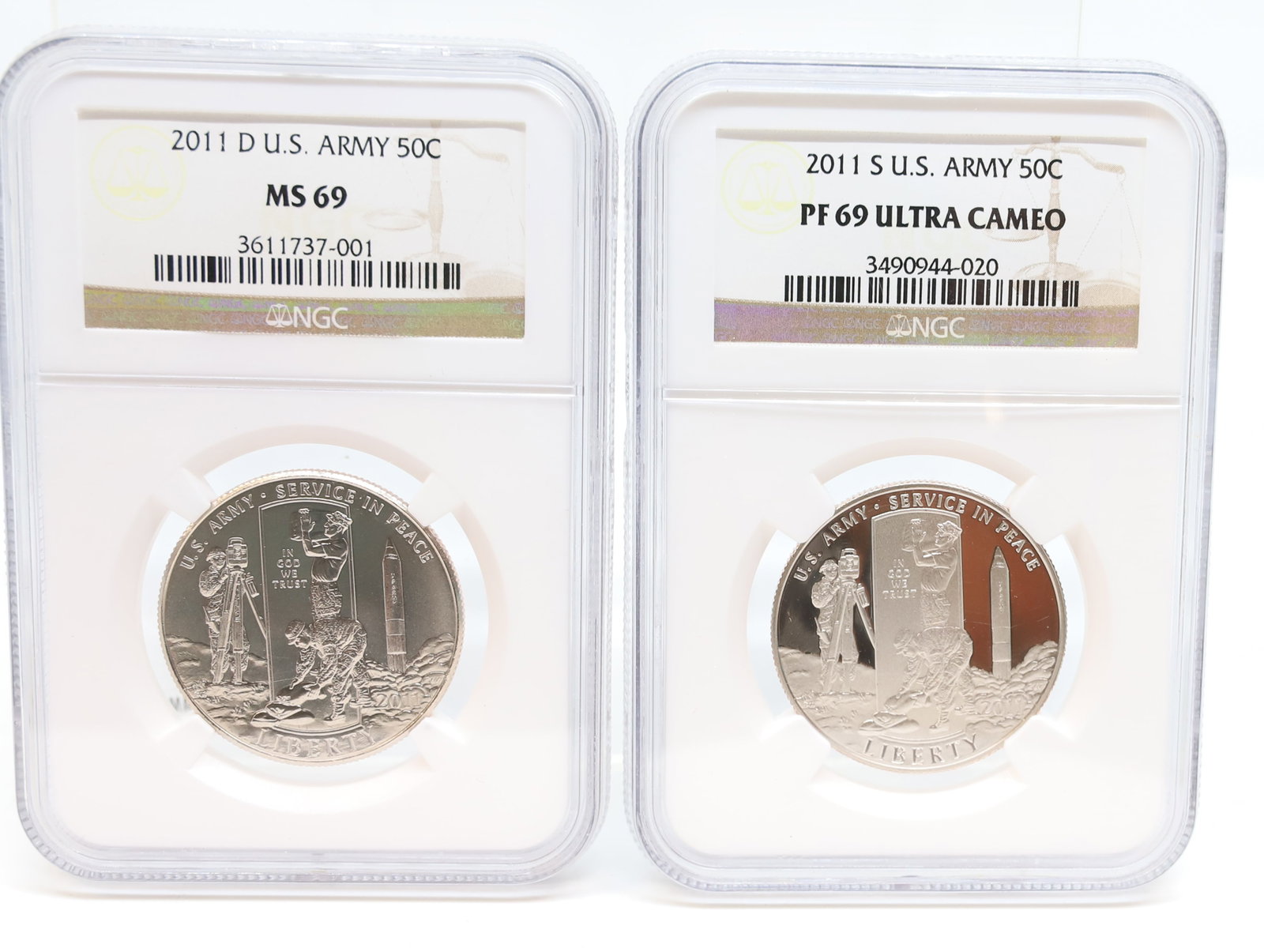 (2) U.S. 2011 ARMY HALF DOLLARS (1 of 5)
