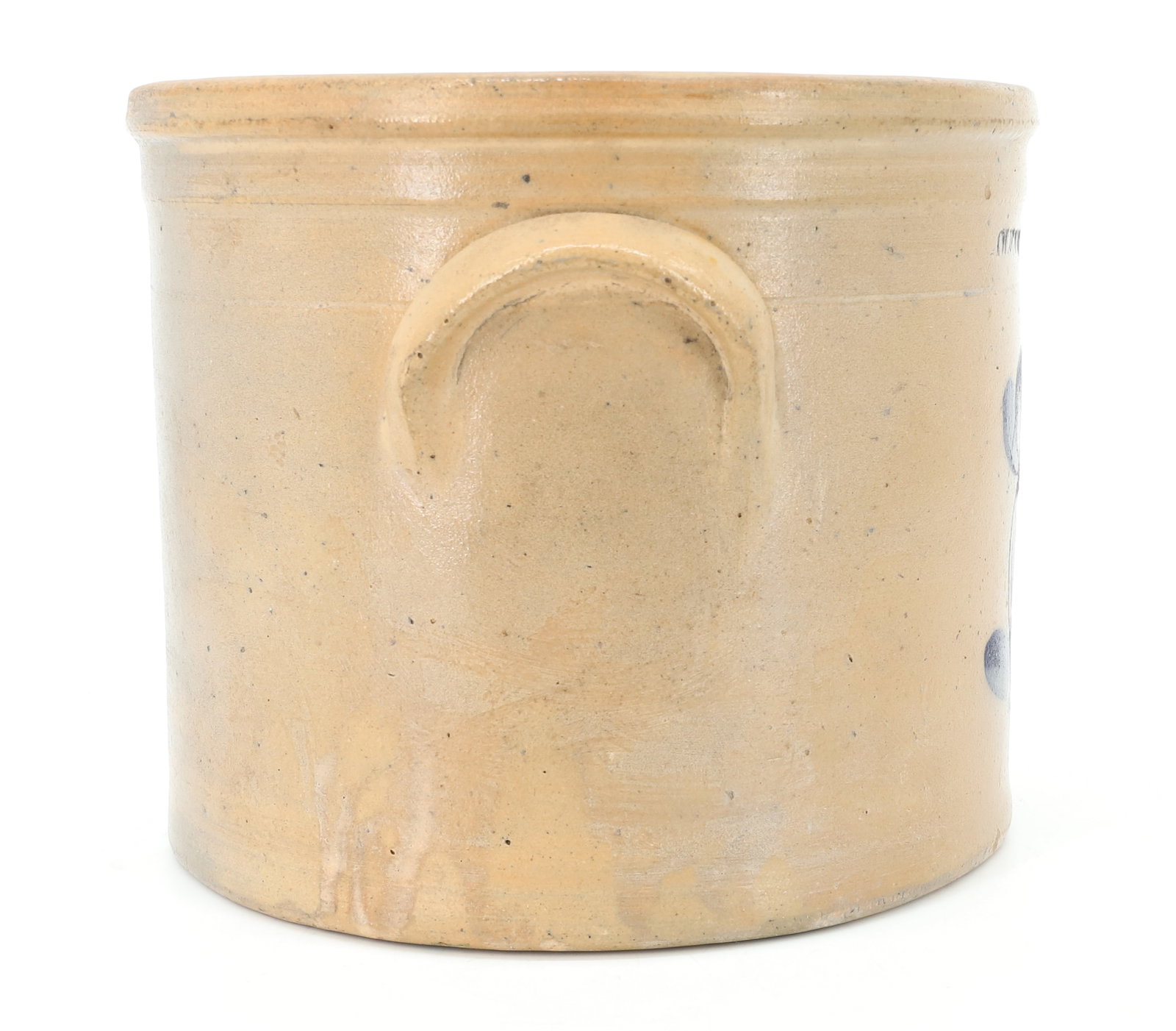 OLEAN, NY BLUE DECORATED CROCK - 2