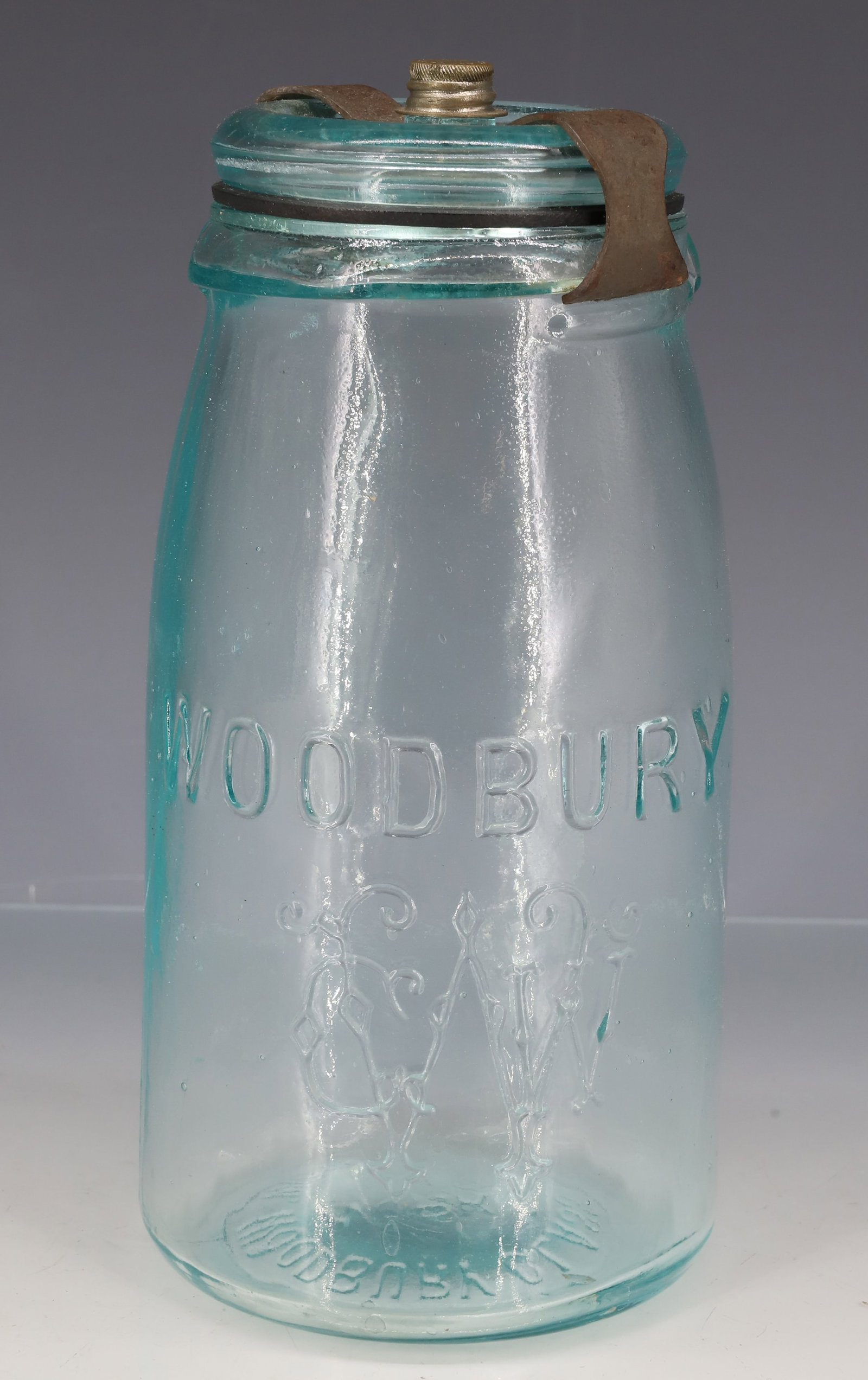 WOODBURY AQUA FRUIT JAR (1 of 4)