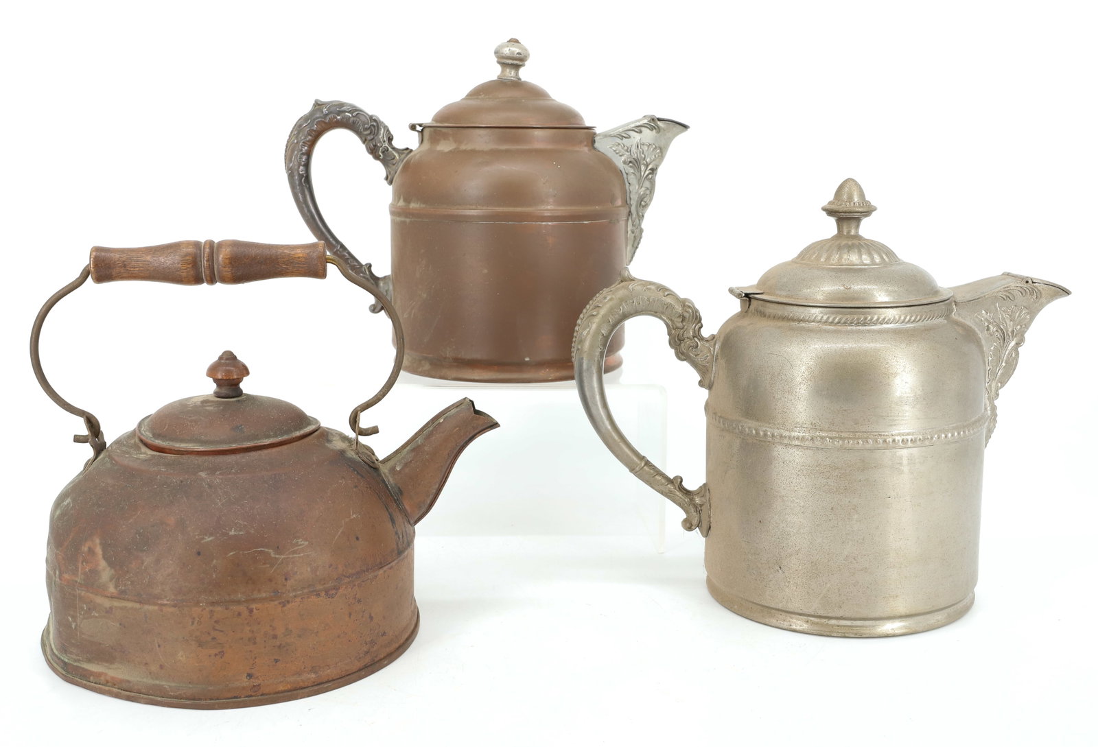 (3) ANTIQUE COFFEE / TEAPOTS (1 of 3)